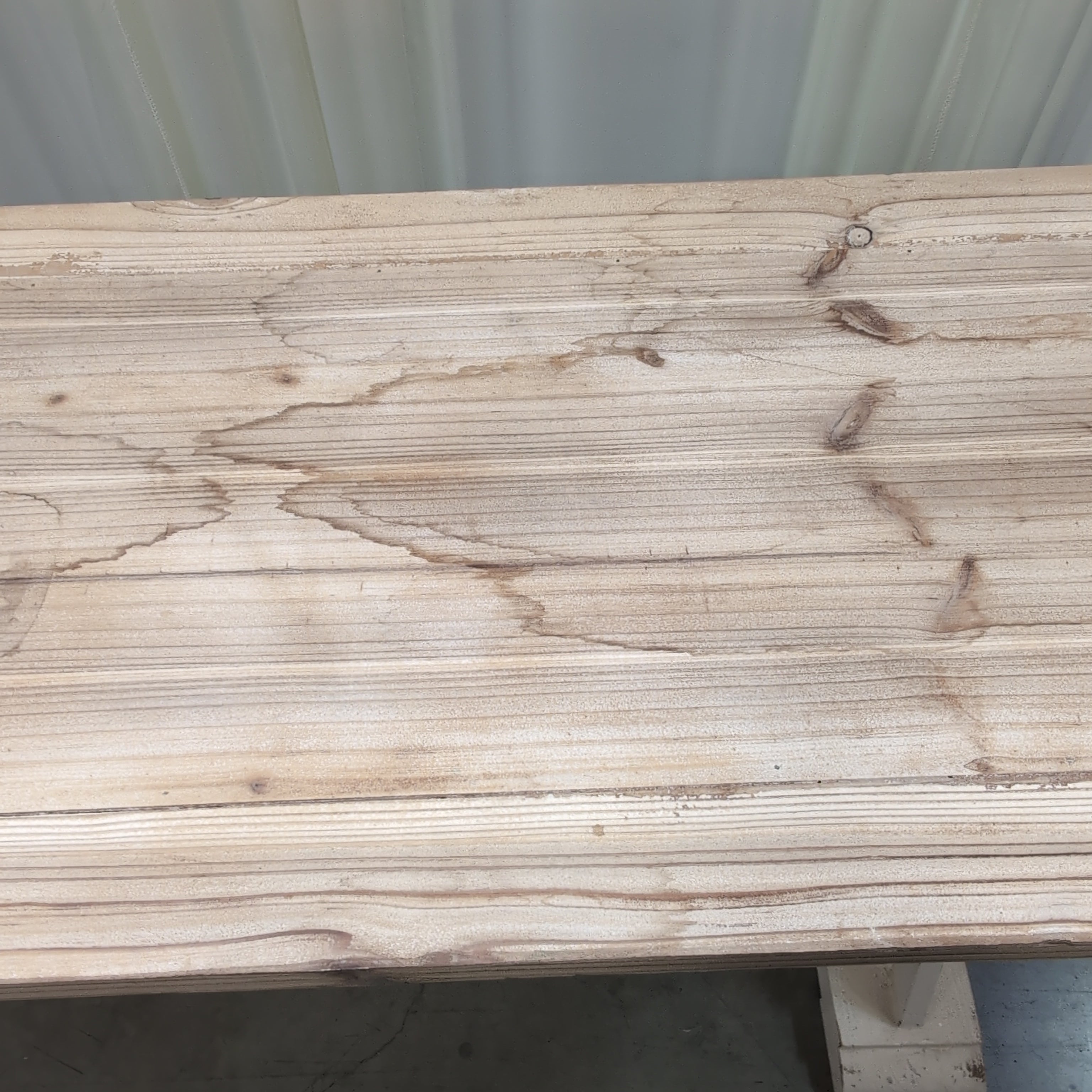 Rustic Natural Wood Console Table with Distressed Base
