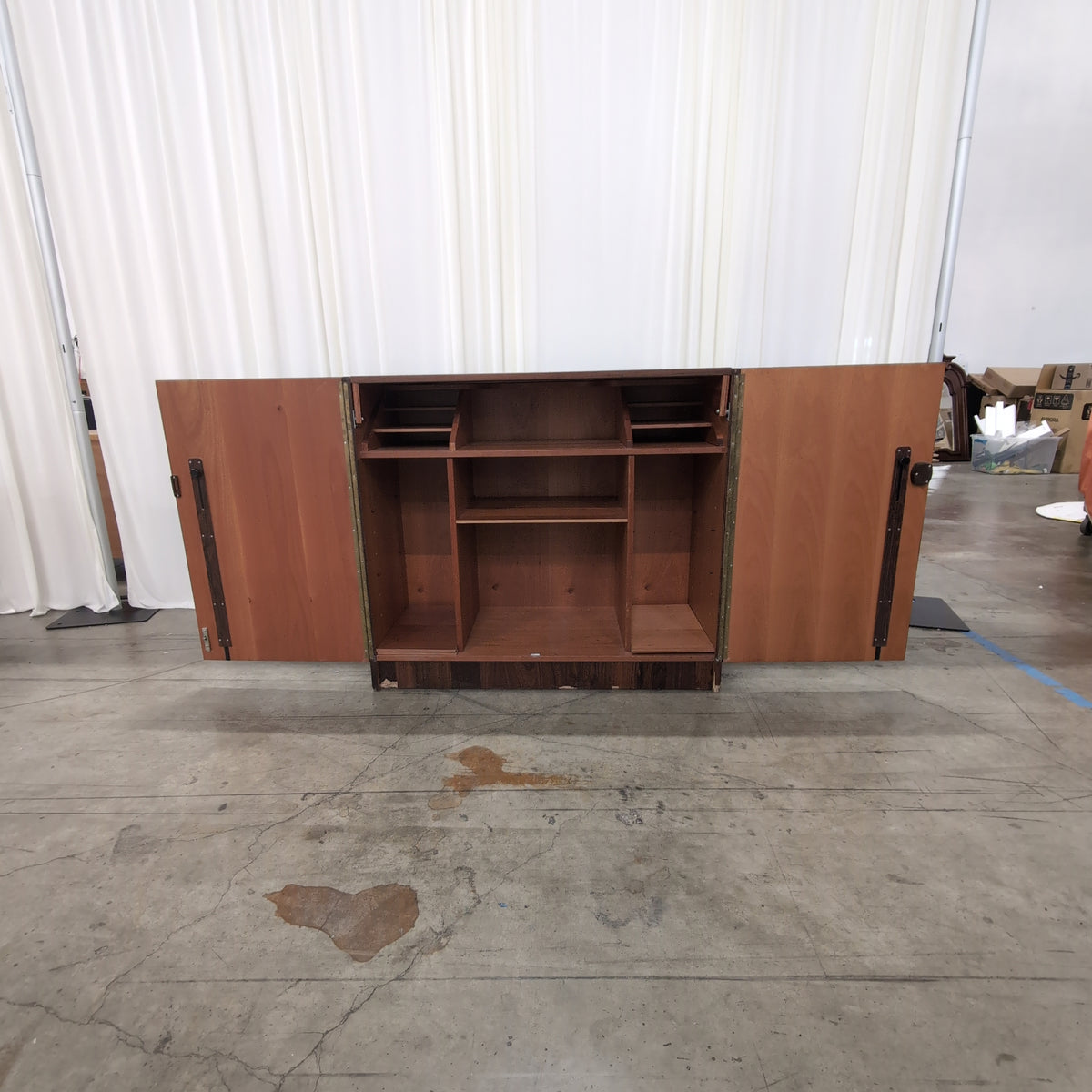 Rich Wood Grain Two-Door Buffet with Key Lock