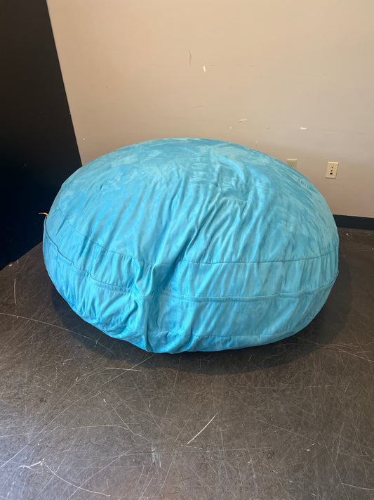 Relaxing Teal Suede Bean Bag Chair