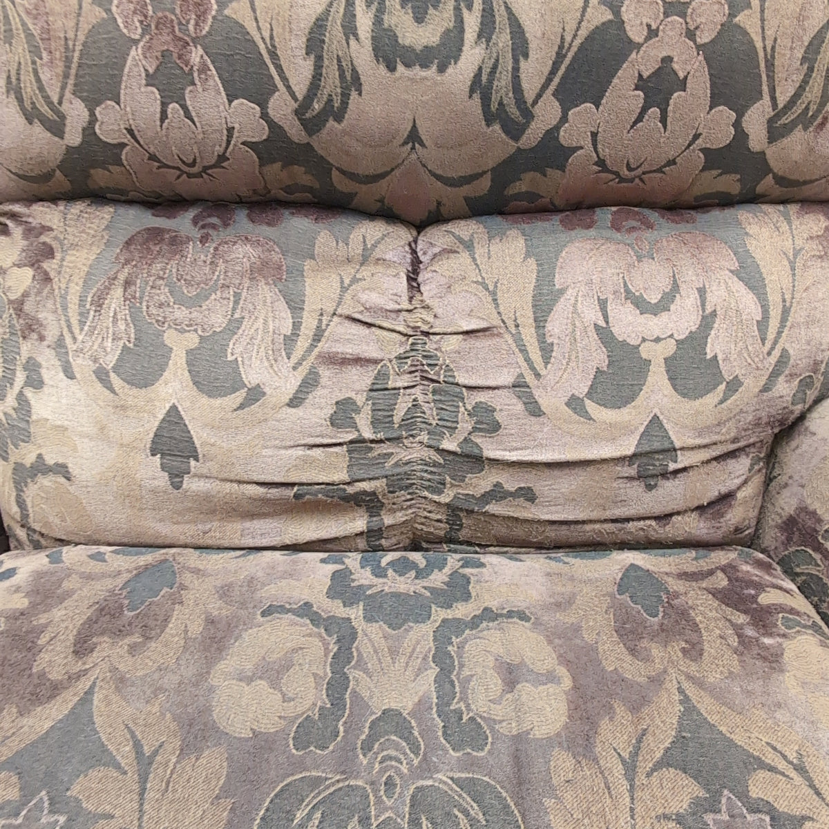Brown Patterned Reclining Couch