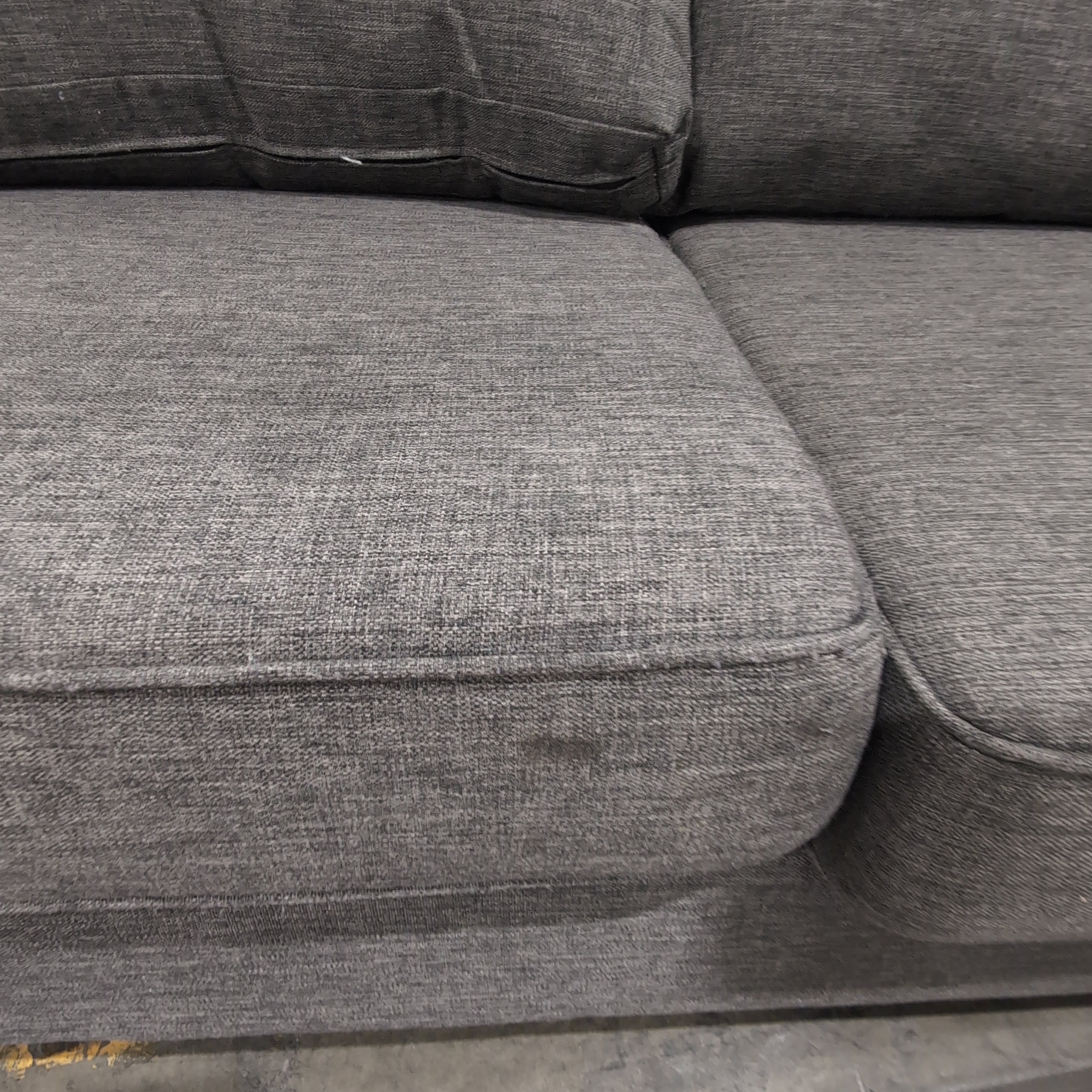 Dark Grey Fabric Track Arm Couch