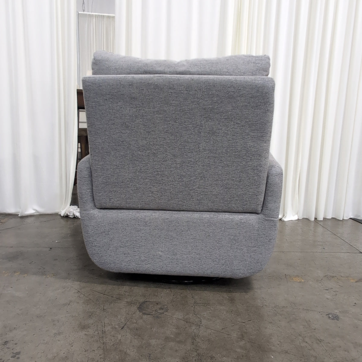 Modern Grey Fabric Swivel Chair