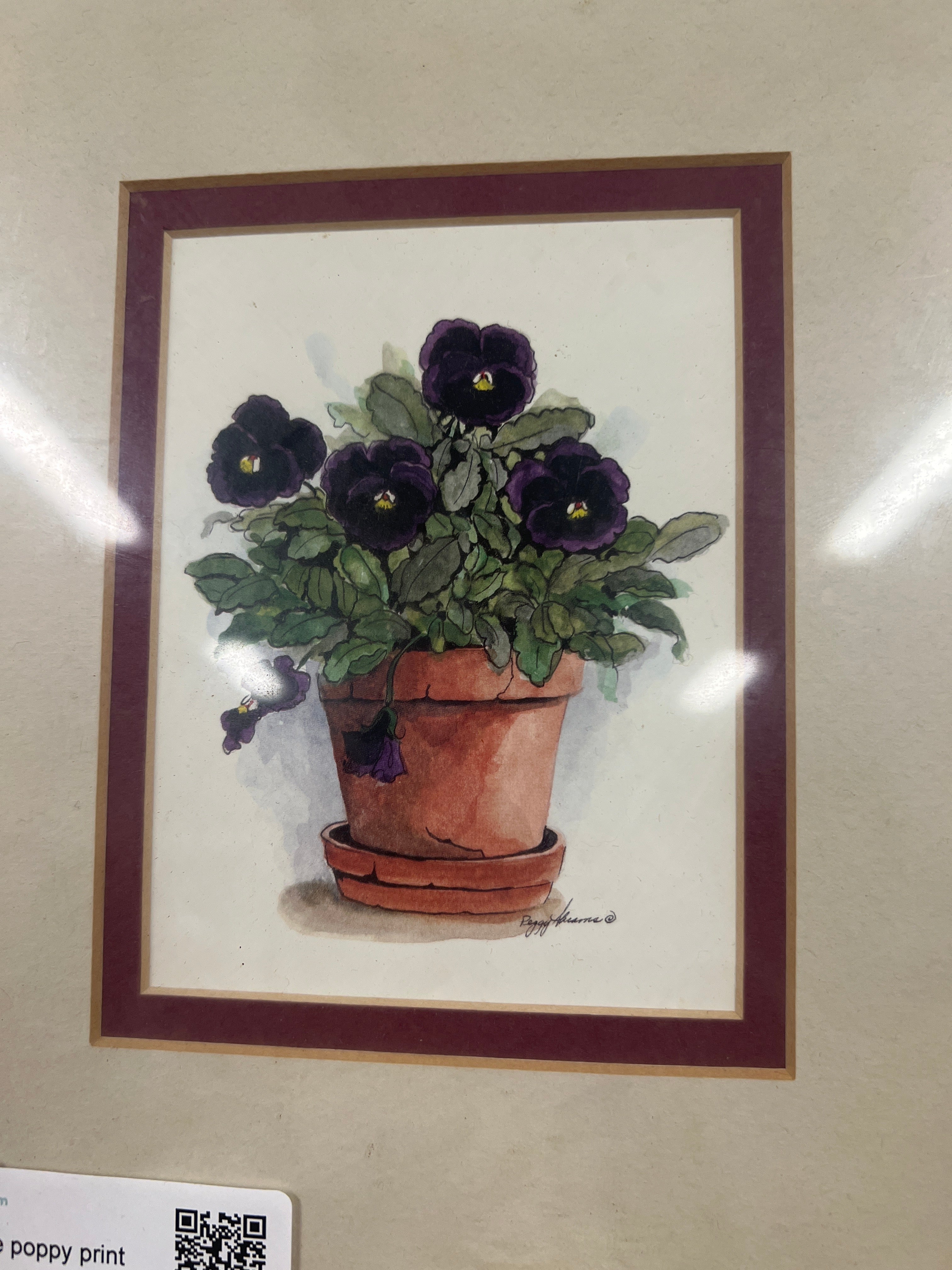 Purple poppy print