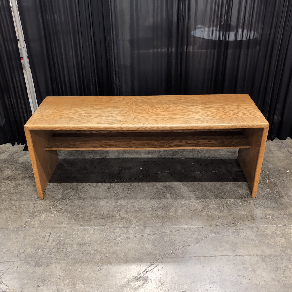 Natural Oak Tone Waterfall Bench
