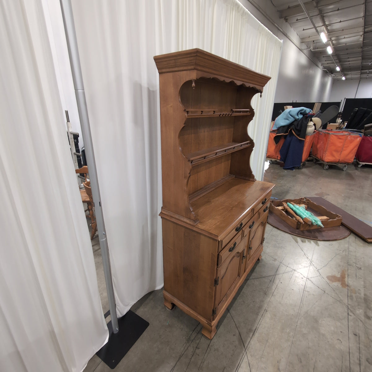 Traditional Light Wood Buffet with Ornate Hardware