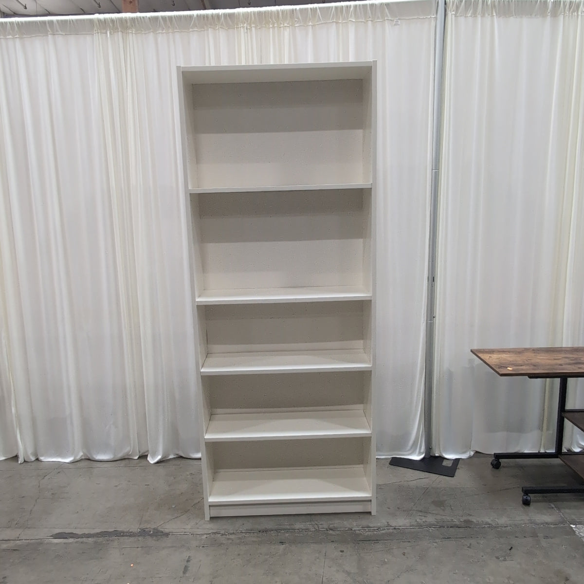 Tall White Six-Shelf Bookcase with Adjustable Shelves