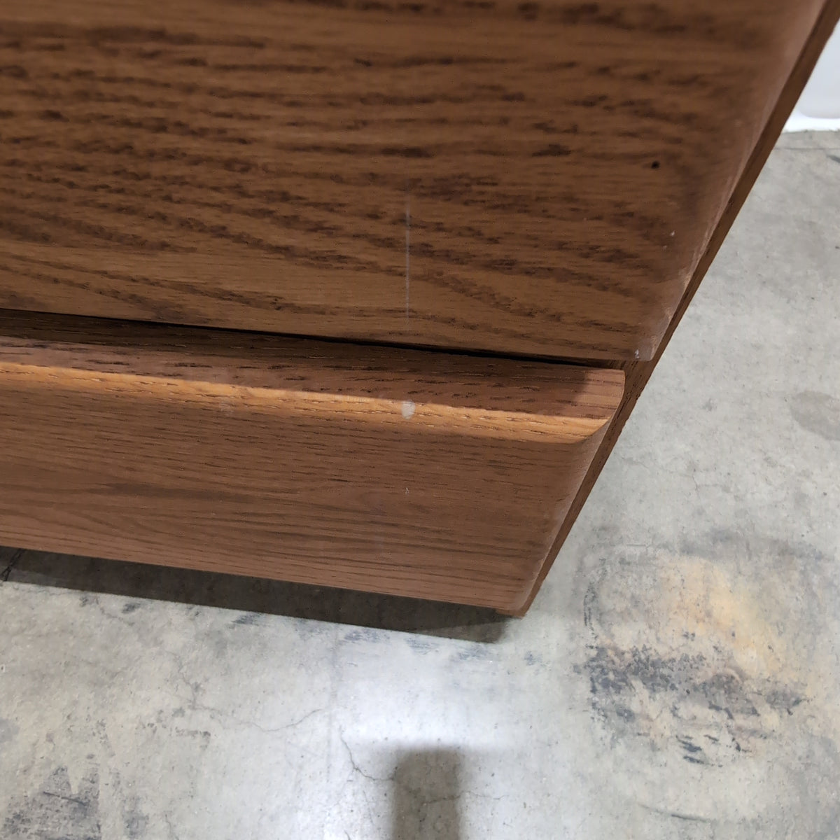 Natural Oak Two-Drawer Nightstand in Wood