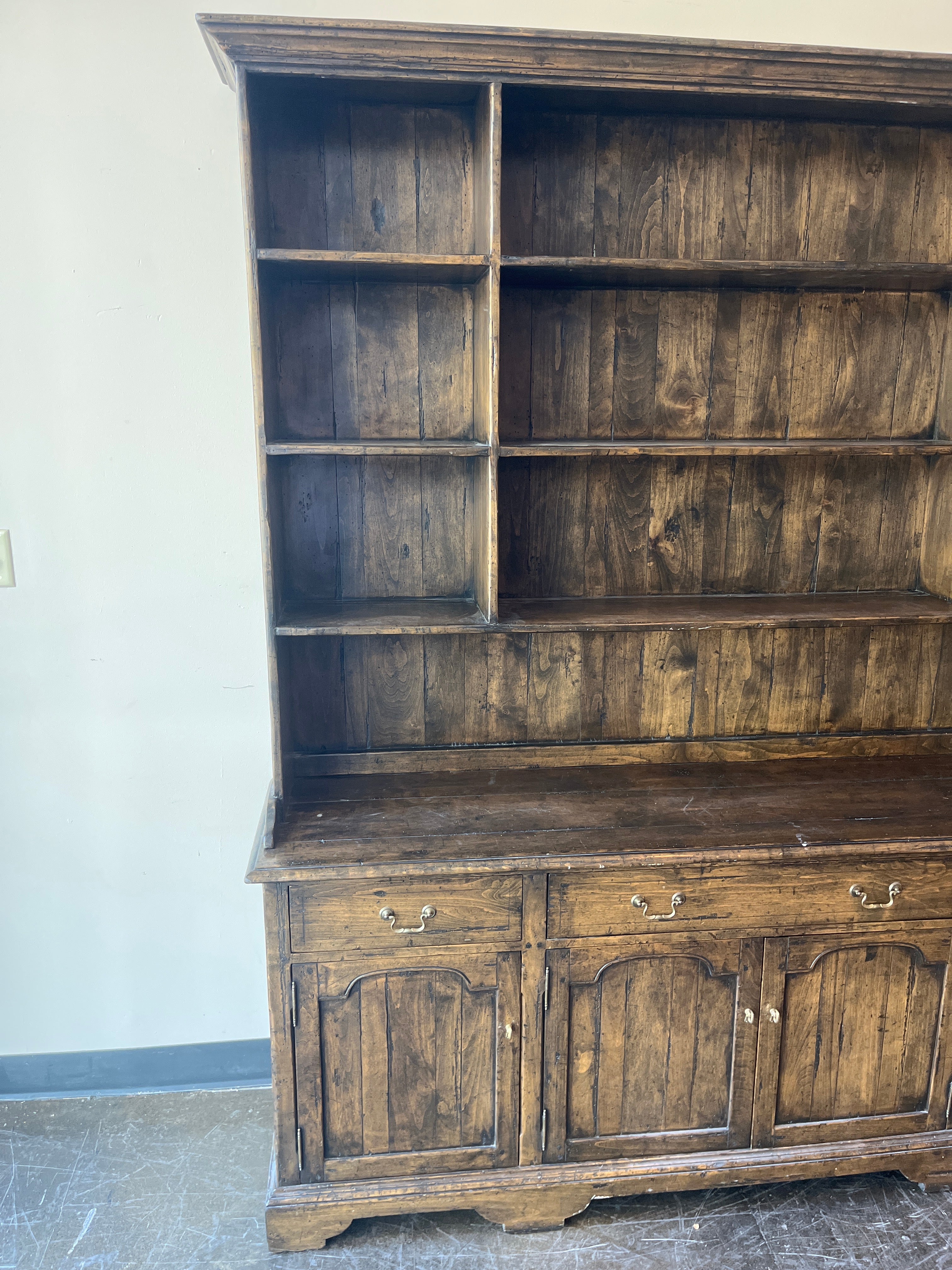 Large Wooden Hutch - 1 Solid Piece ideal for Kitchen, Garden or Garage Space