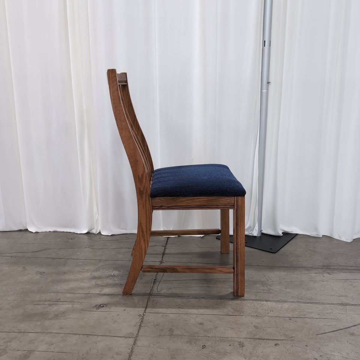 Brown Wood Spindle Back Dining Chair