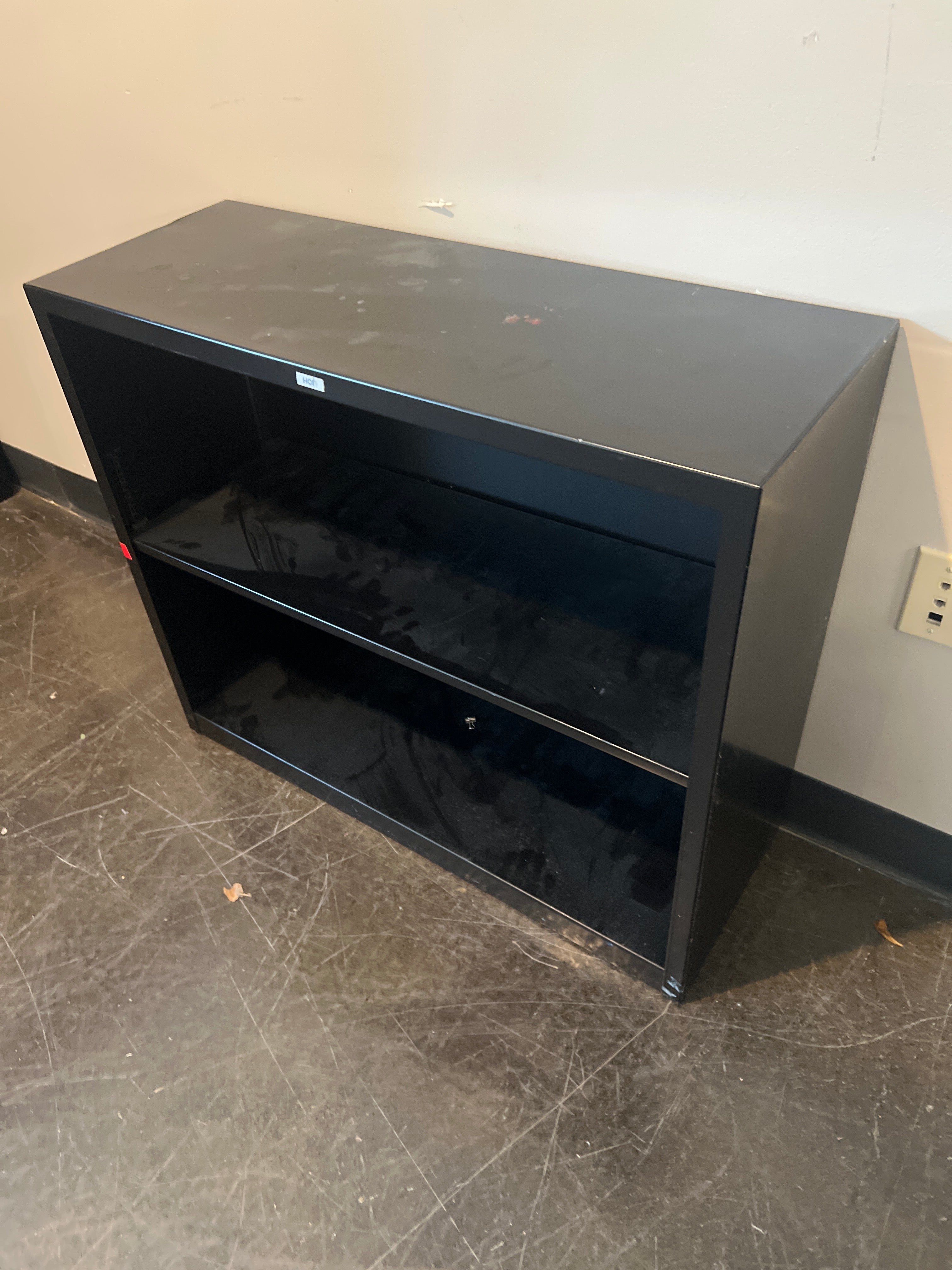 HON Black 2-Shelf Office Bookcase