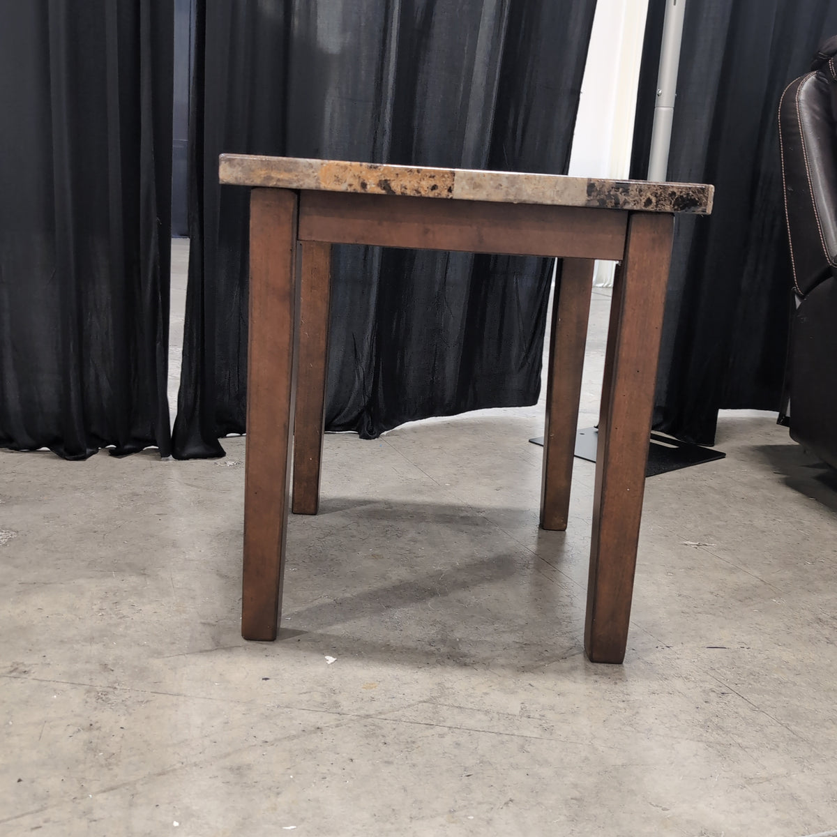 Ashley Furniture Multi-Tone Faux Marble Square End Table