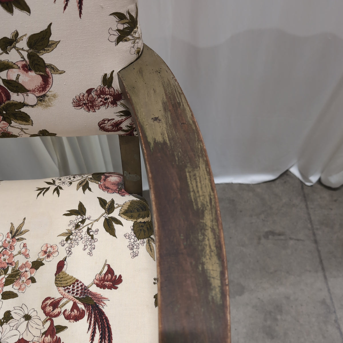 Cottage Style Floral Upholstered Armchair