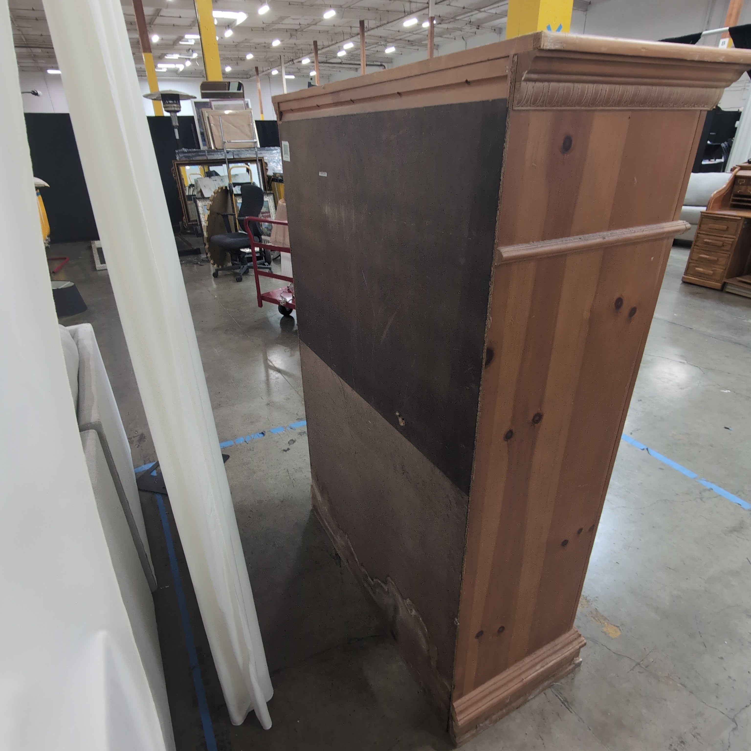 Traditional Carved Wood Dresser with Decorative Panel