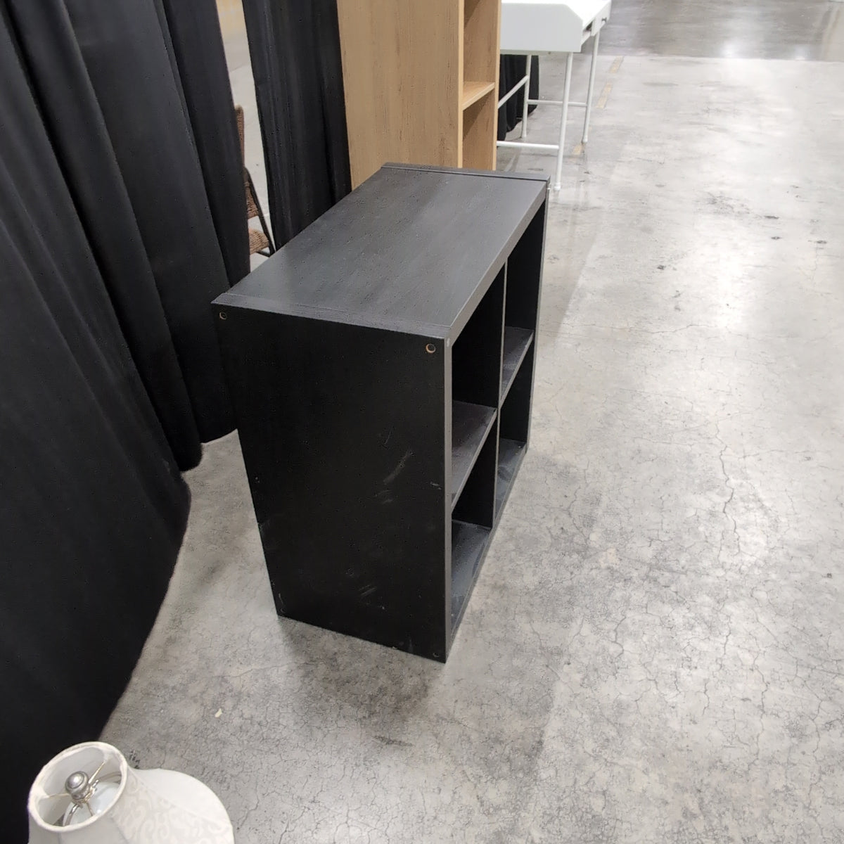 Dark Wood Four-Cube Storage Bookcase