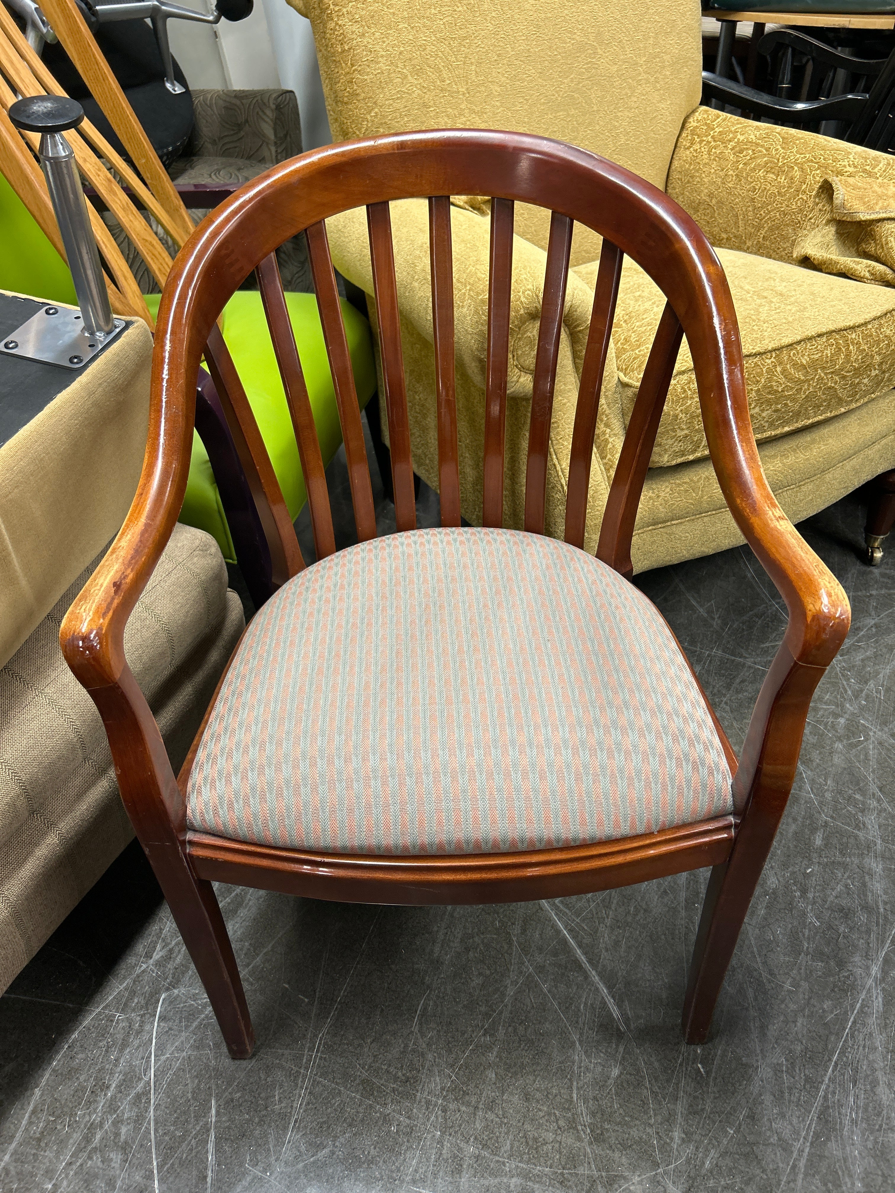 Beige Maple Accent Chair