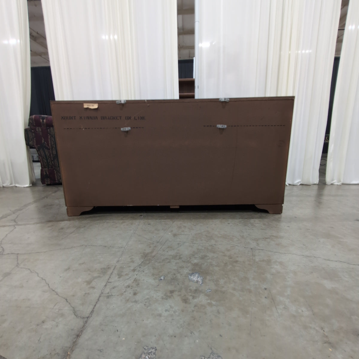 Traditional Brown Wood Dresser with Mirror