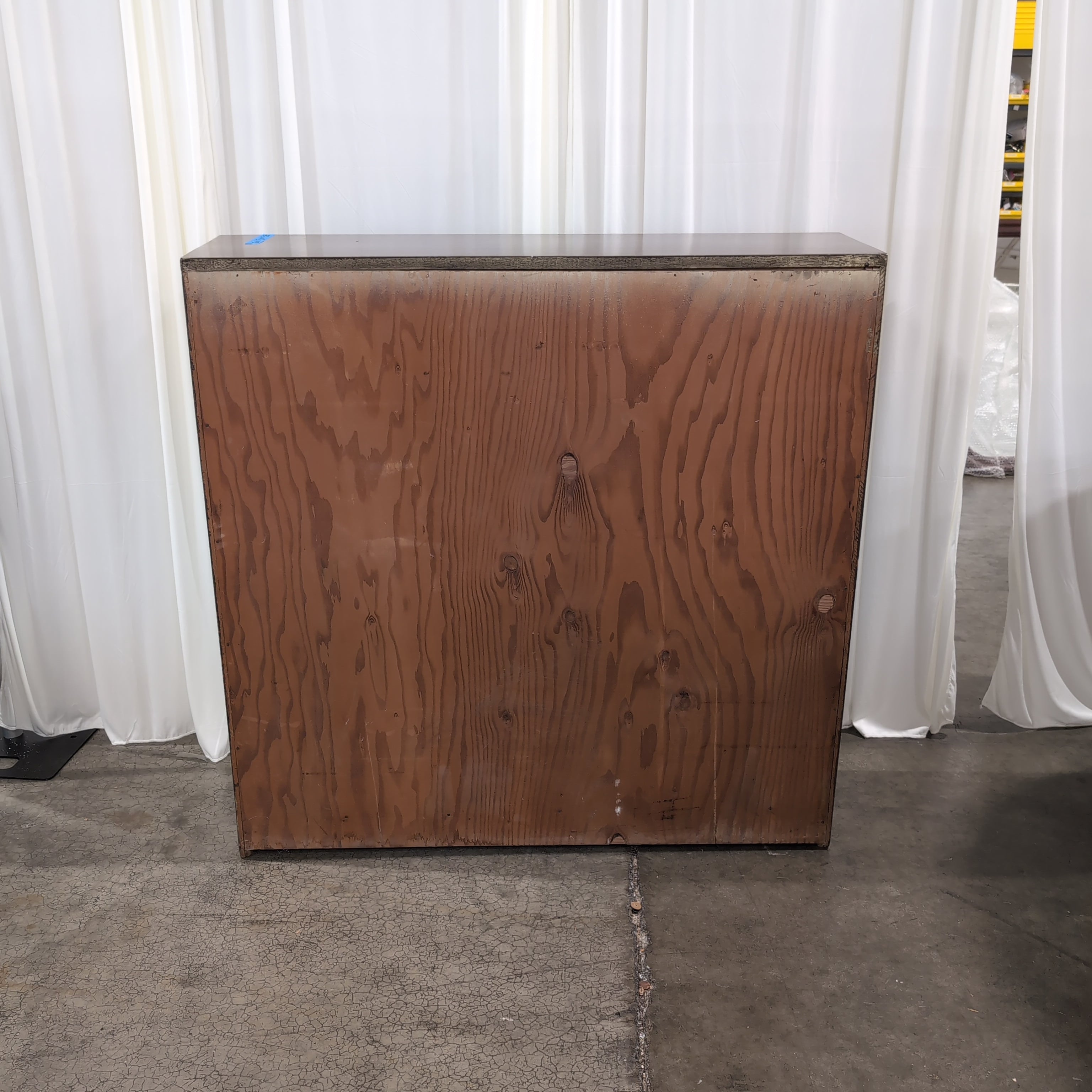 Dark Brown Three-Shelf Bookcase in Wood-Tone Finish