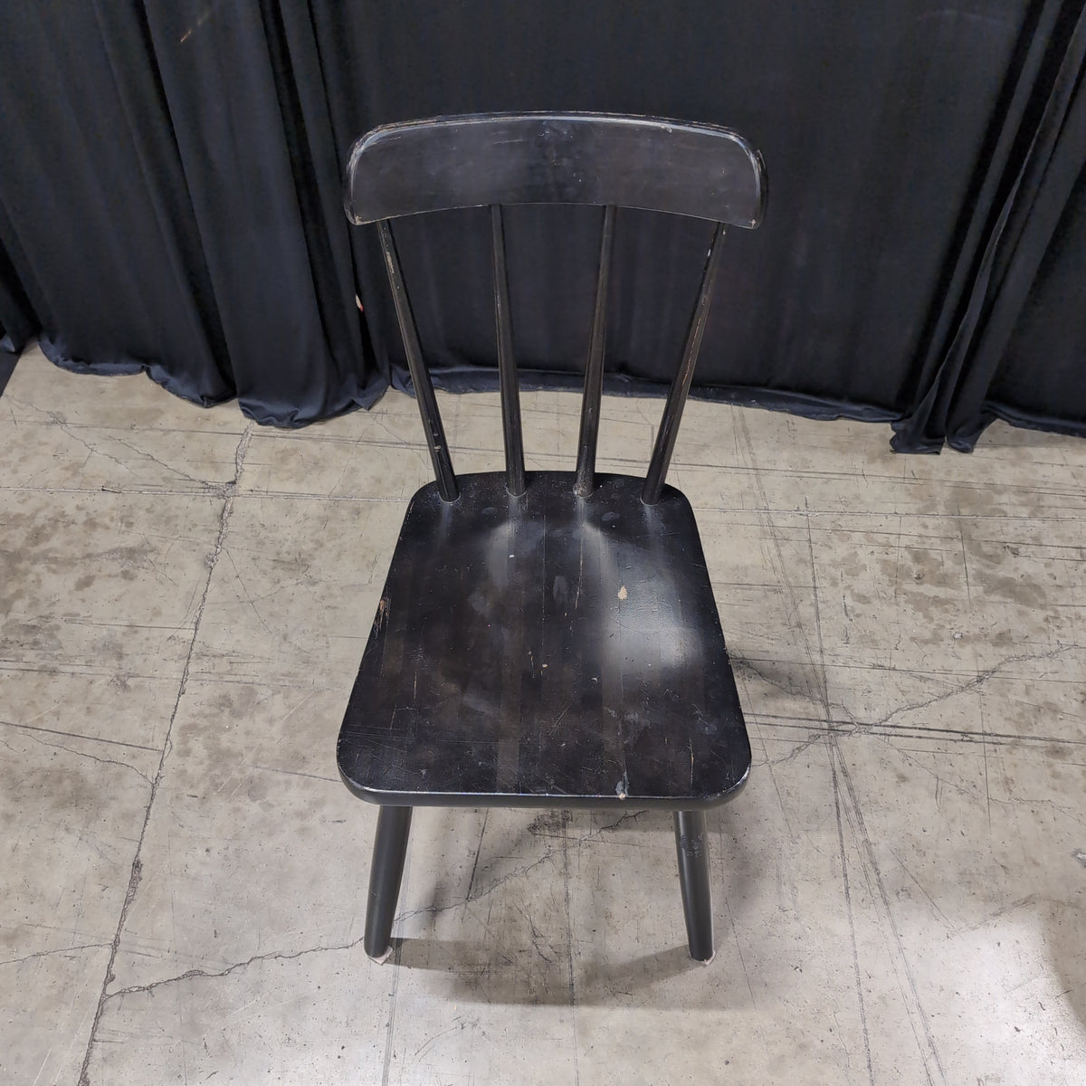 Classic Black Wood Spindle Back Chair