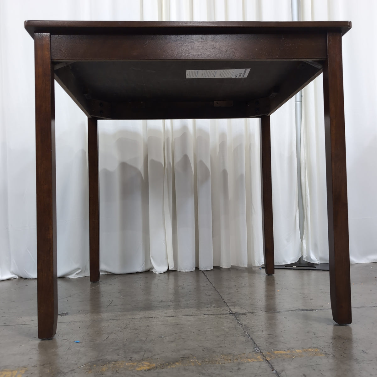 Square Contemporary Dining Table in Dark Wood