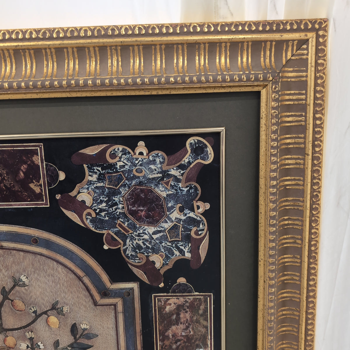 Ornate Gold-Toned Framed Botanical Tree Picture