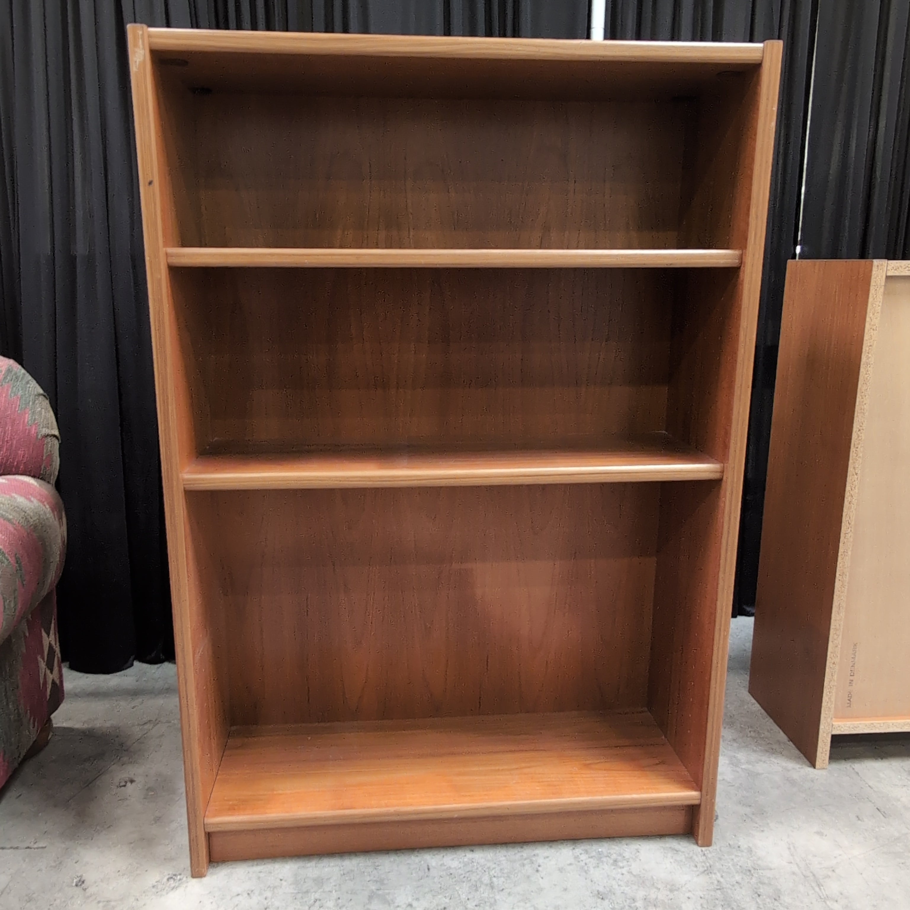 Classic Three-Shelf Wood Bookcase