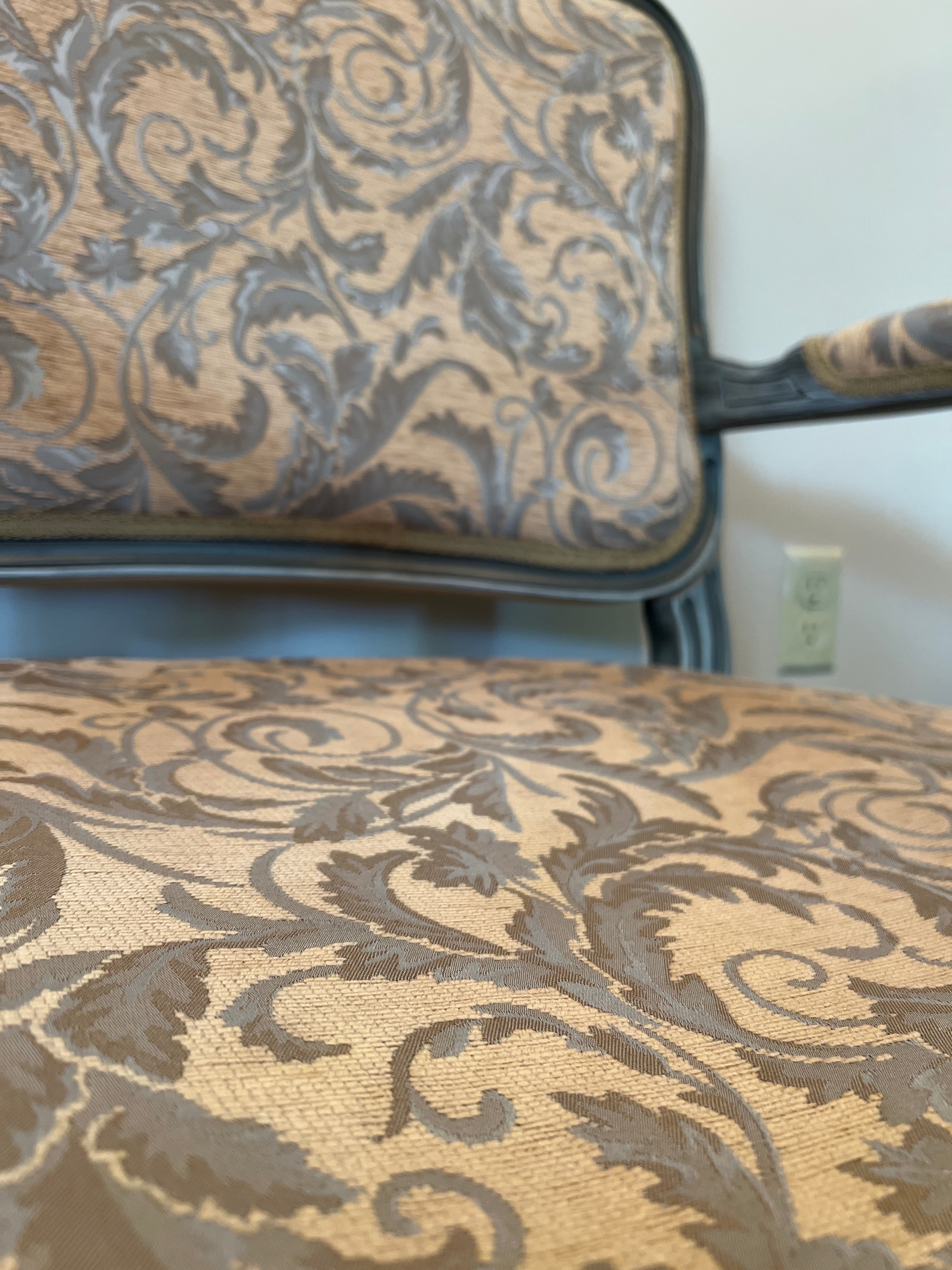French Provincial Style Carved Accent Chair
