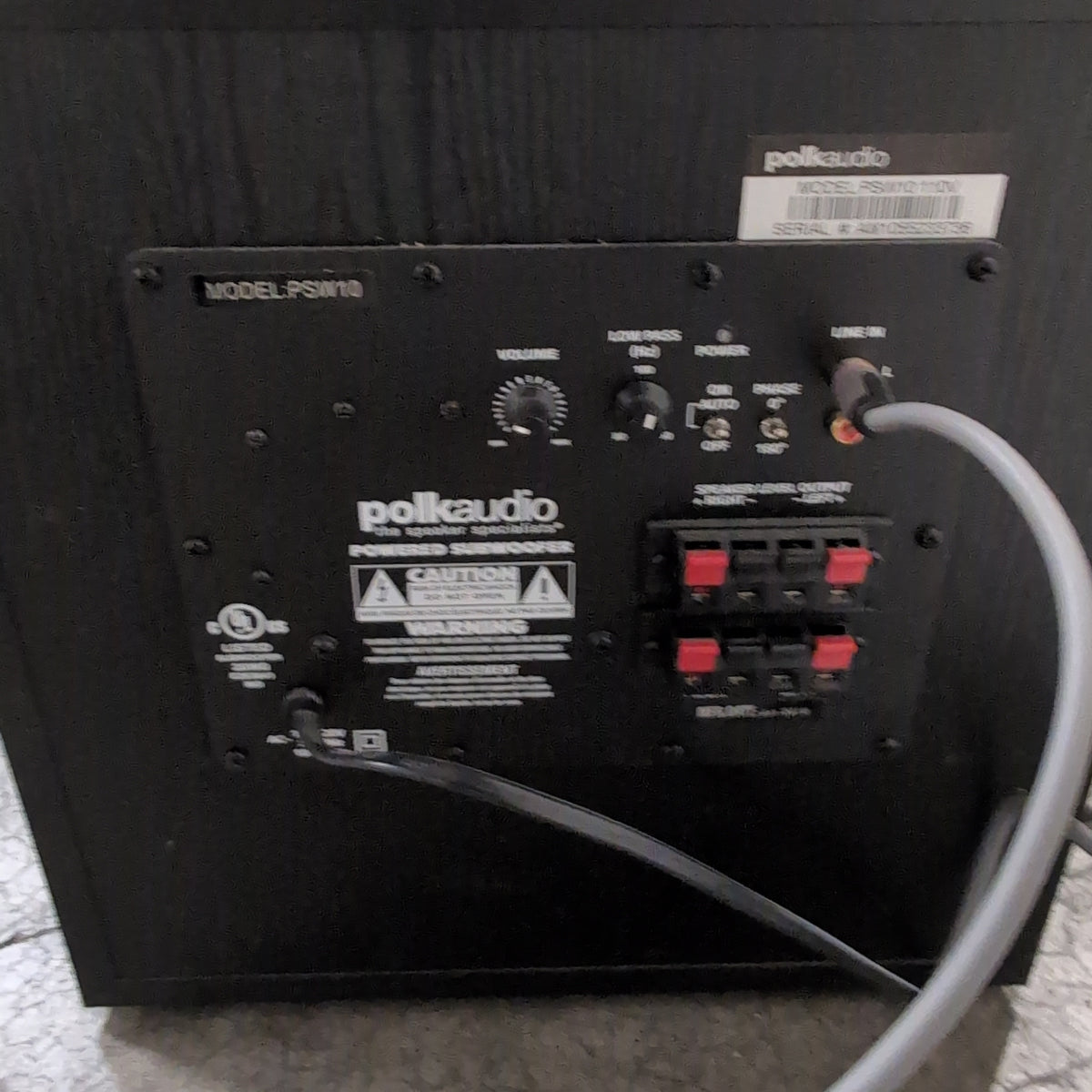 Polk Audio SW12 Powered Subwoofer in Black Finish