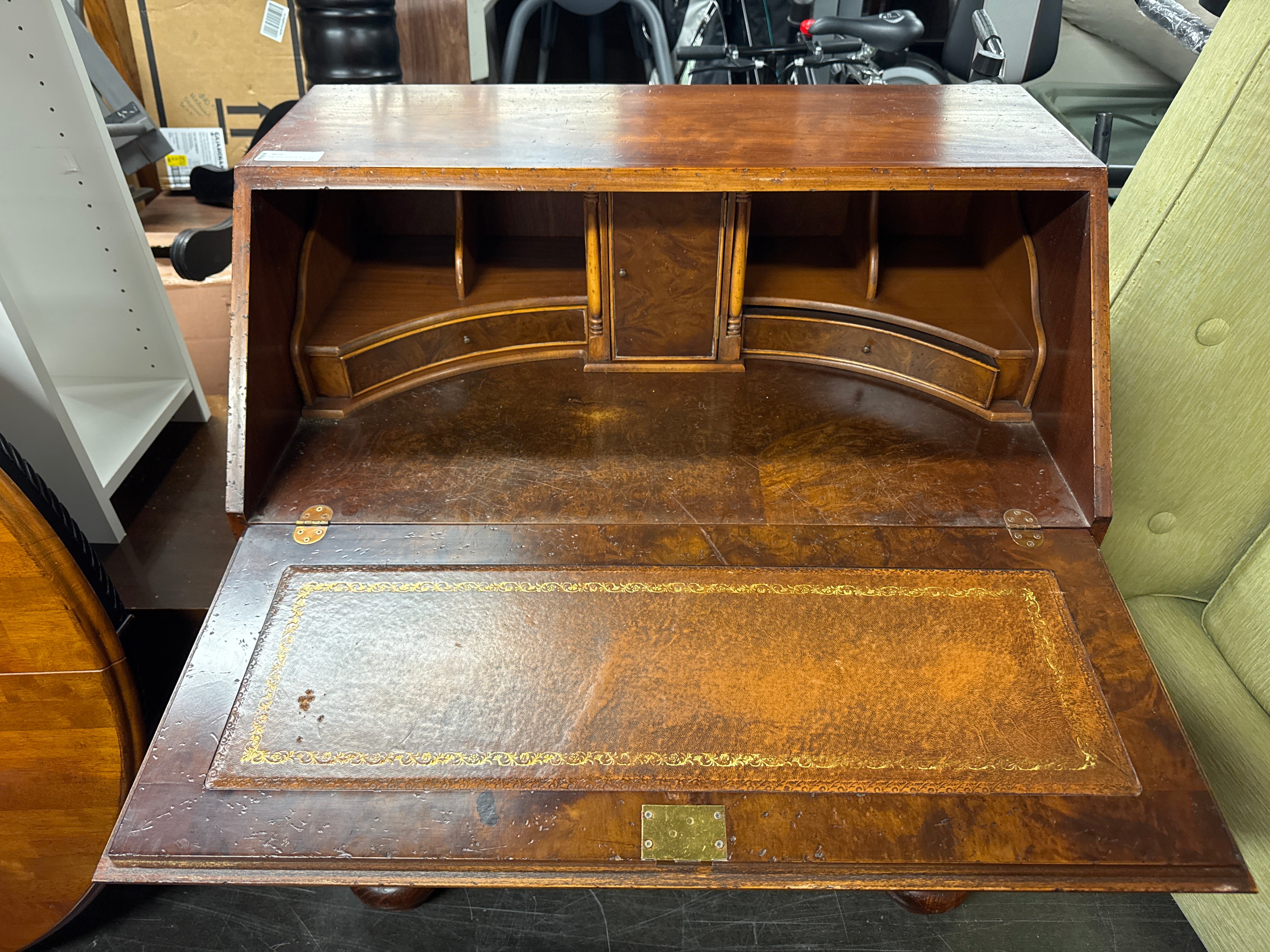Yorkshire House Inc. George II Style Burlwood Secretary Desk