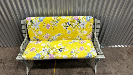 Exterior Garden / Entry Way Bench with custom cushions
