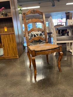 Wicker Seat Wooden Chair