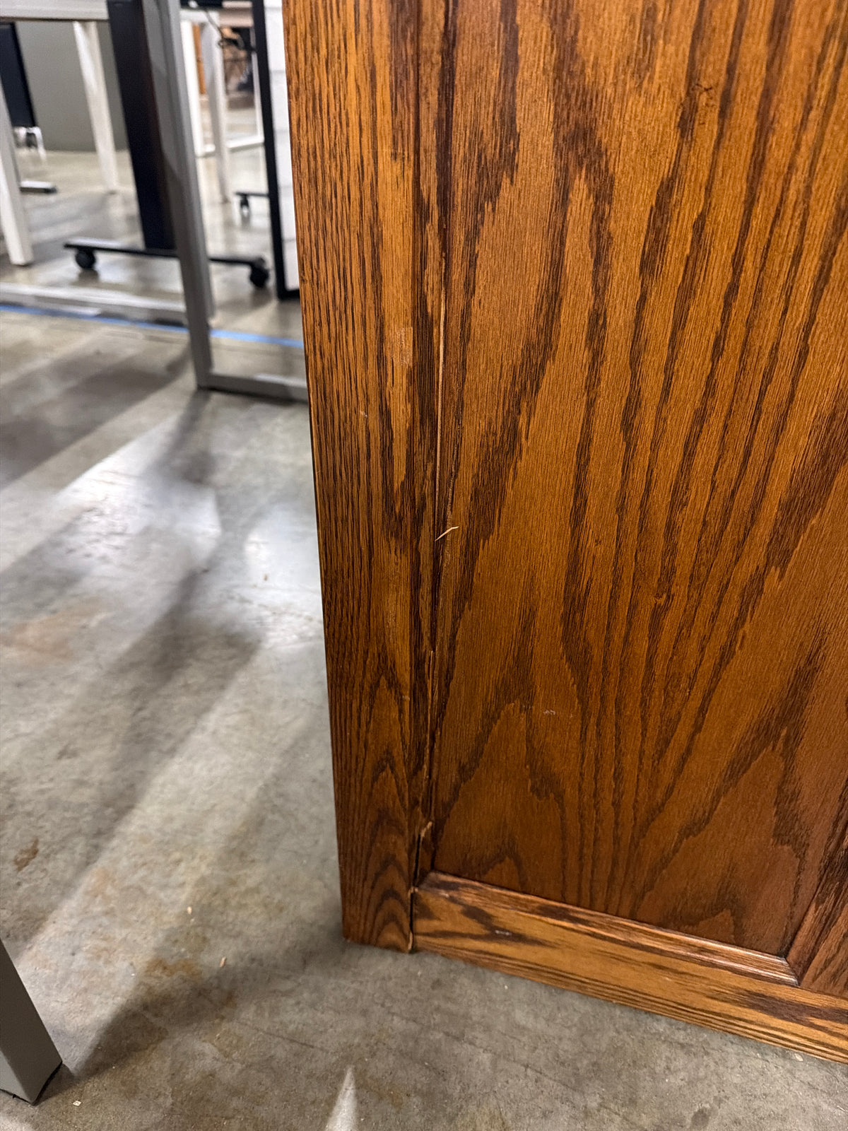 Oak Roll-Top Desk with Multiple Drawers