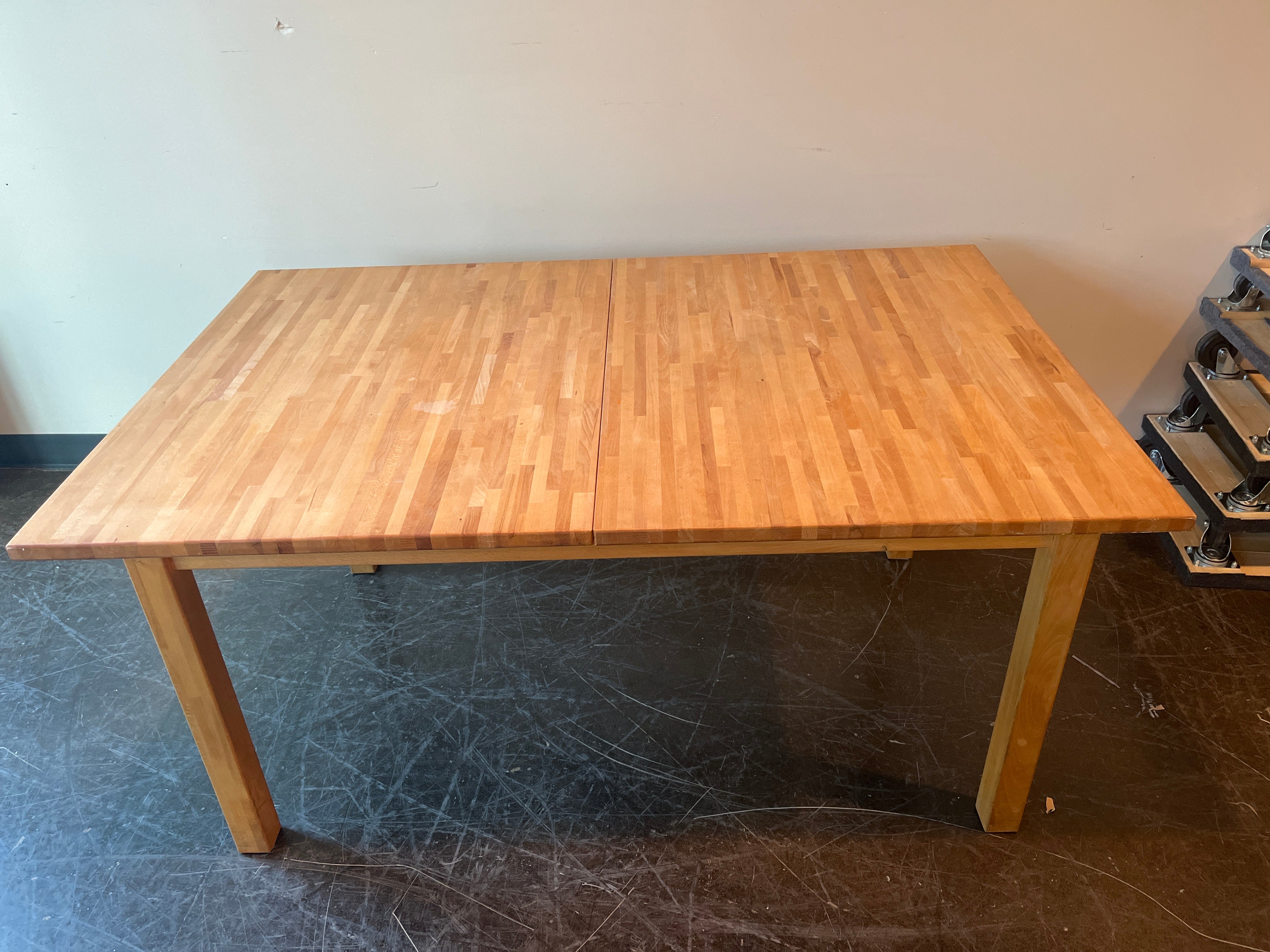 Warm-toned Hardwood Extendable Dining Table