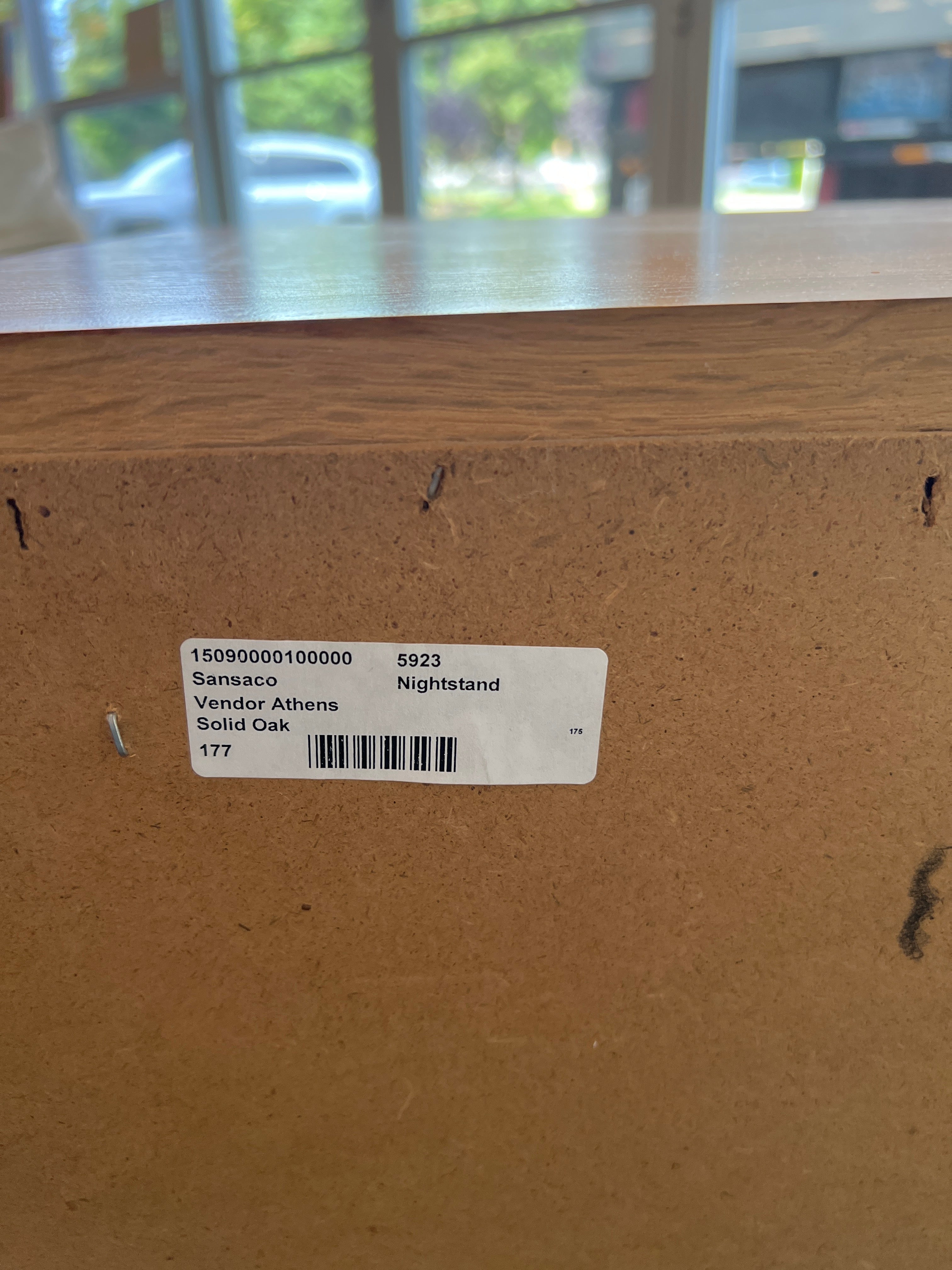 Athens Solid Oak Two Drawer Nightstand