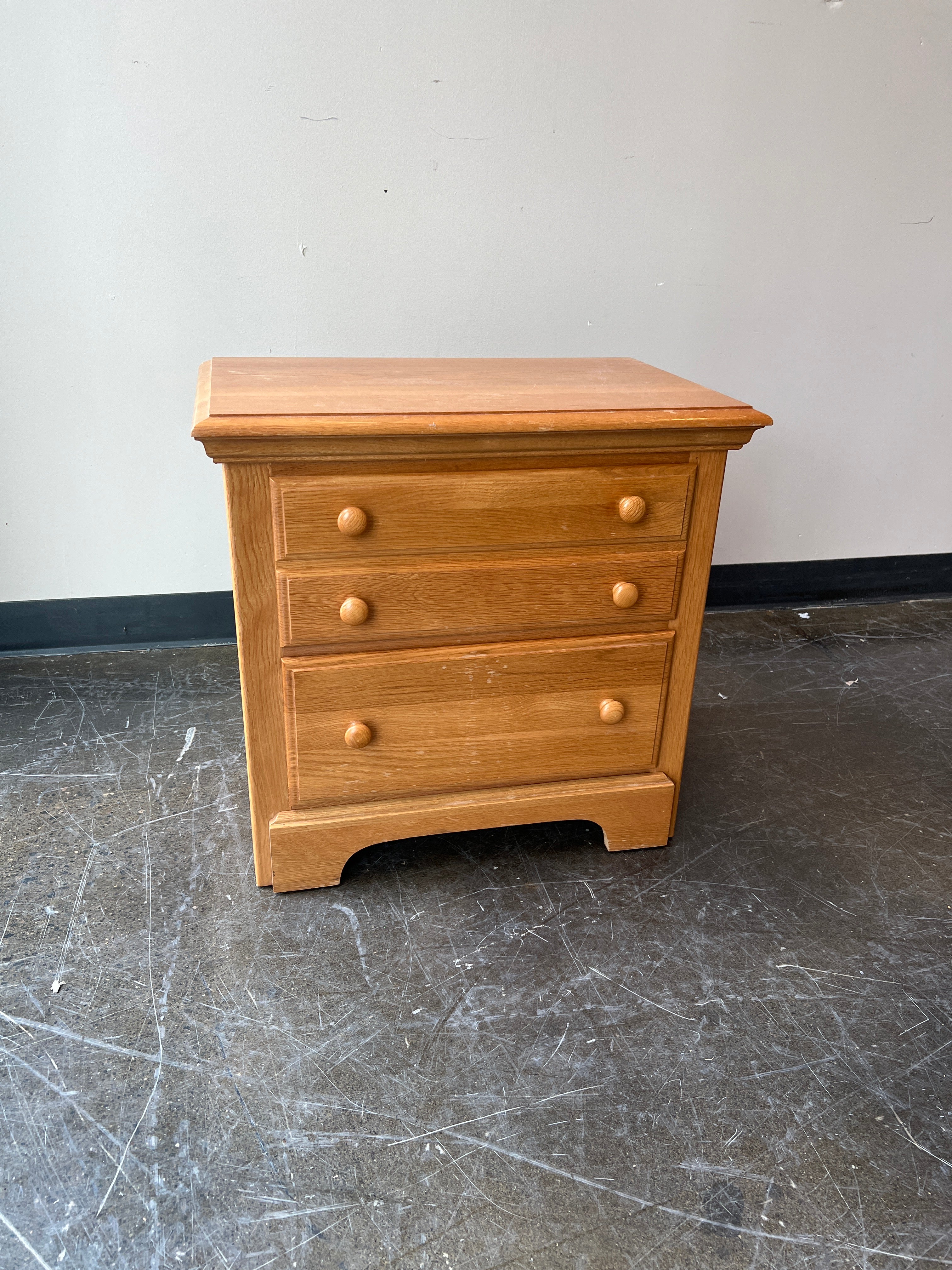 Athens Solid Oak Two Drawer Nightstand