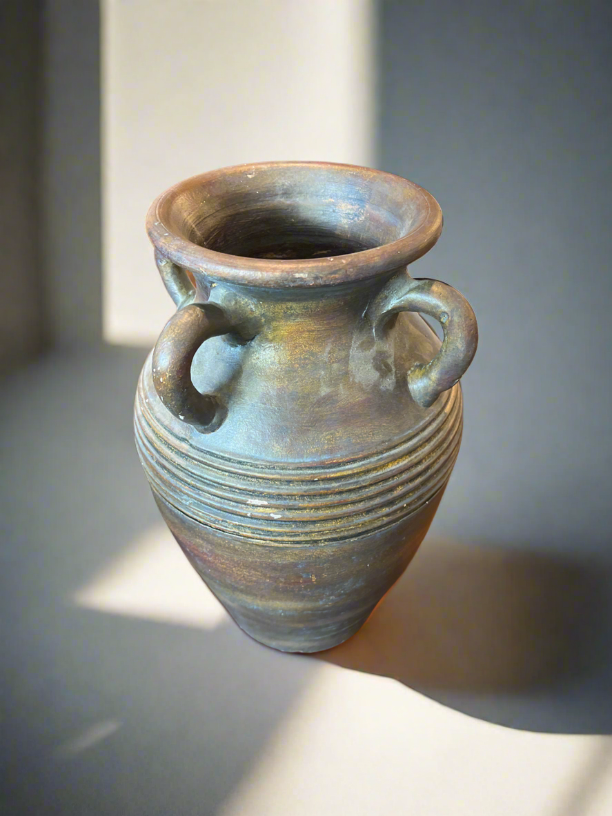 Pier 1 Handled Pottery Decorative Jar