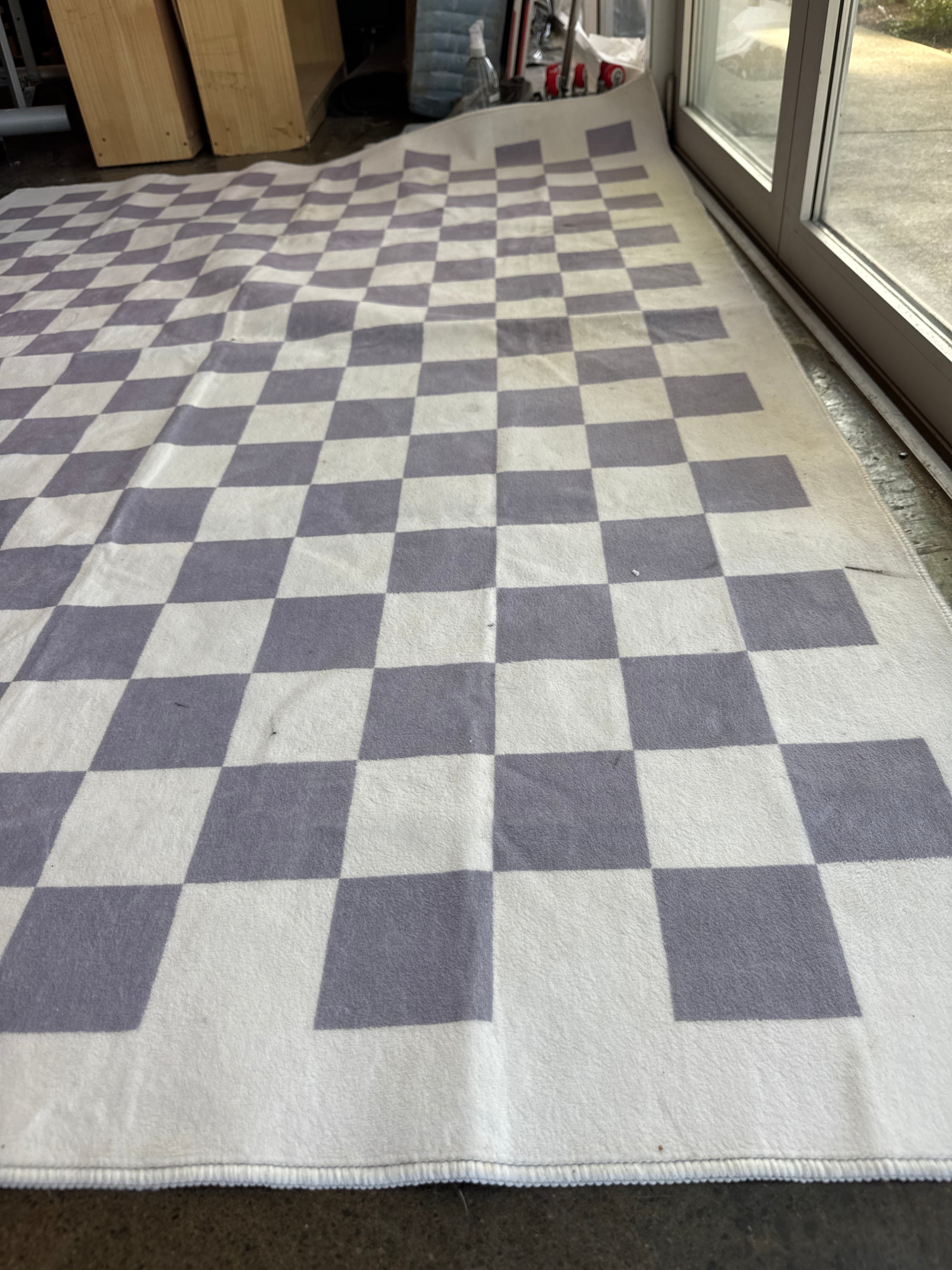 Purple Checkered Rug