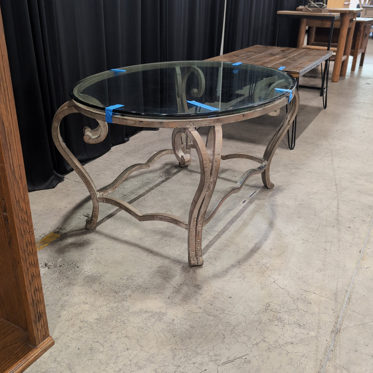 Ornate Scrolled Metal Coffee Table Base