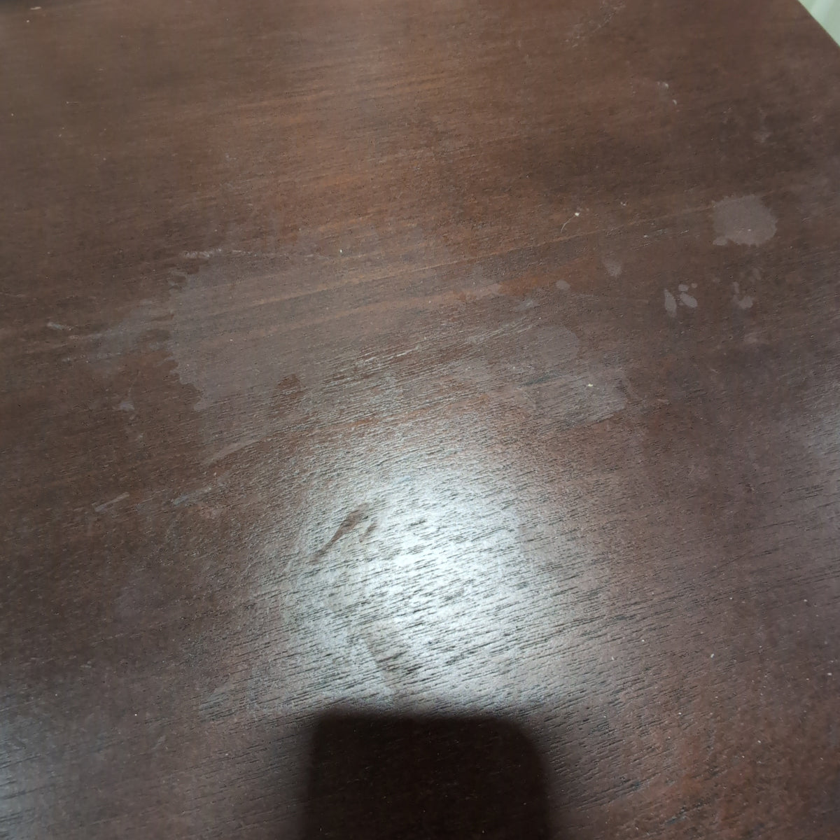 Dark Brown Wood Single-Drawer Desk