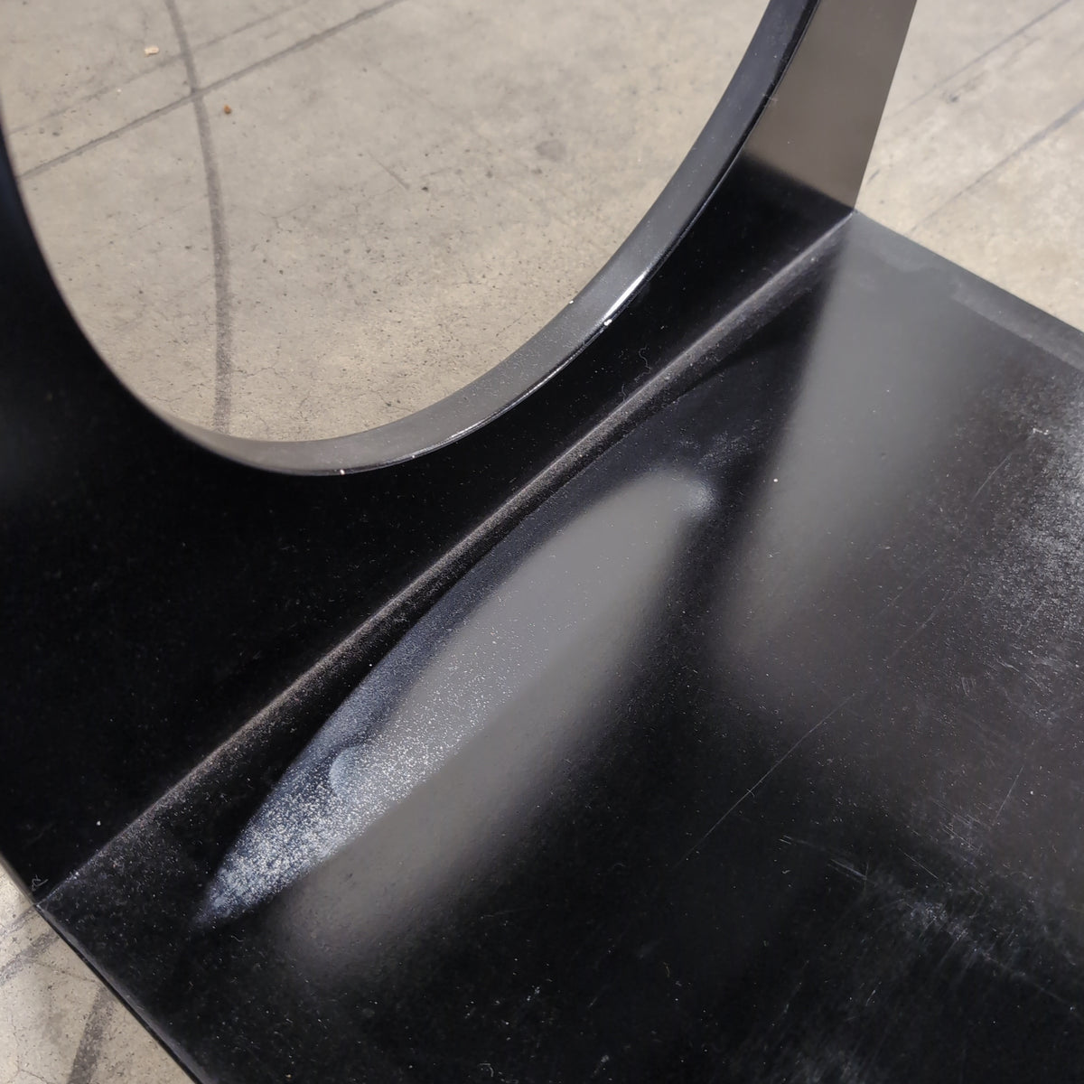 Modern Black Cube Speaker with Oval Port