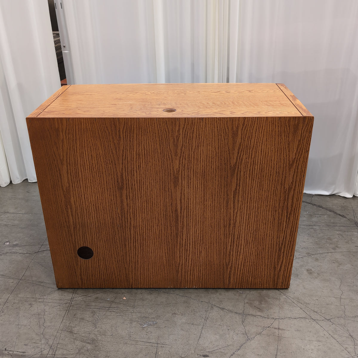 Natural Wood Computer Desk with Pull-Out Shelves