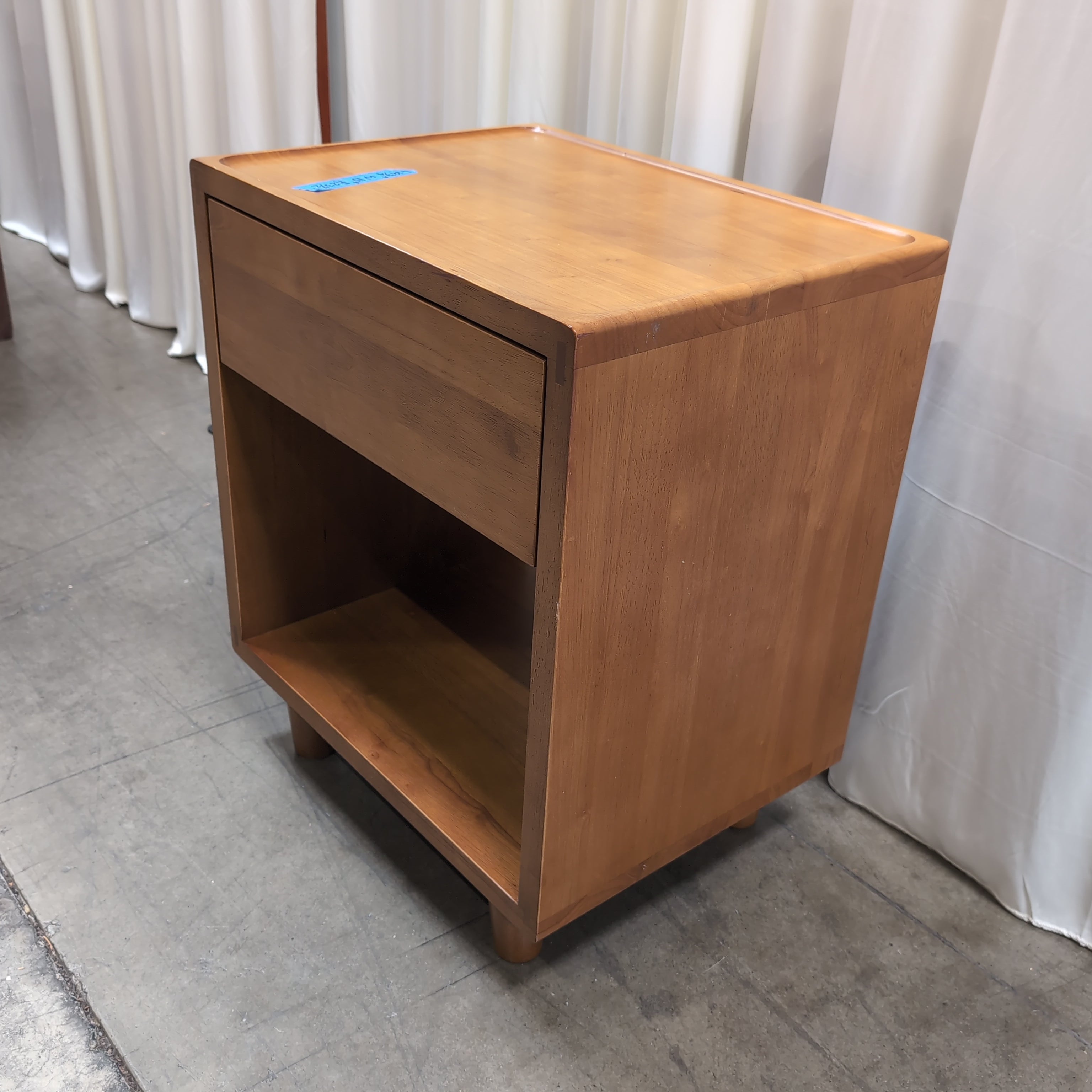 PRIMARK Honey Tone Wood Nightstand with Tray Top