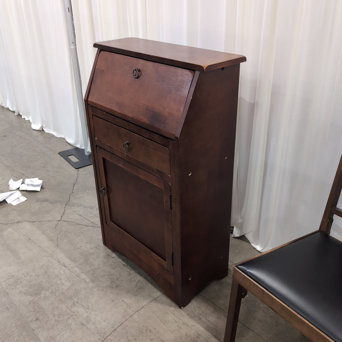 Traditional Brown Wood Secretary Desk