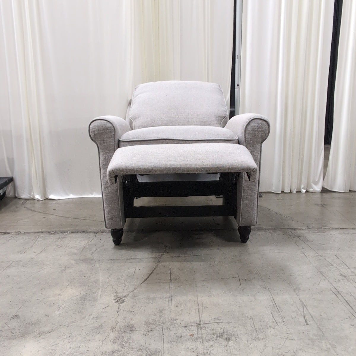 Handy Living Brand Comfortable Grey Upholstered Club Chair
