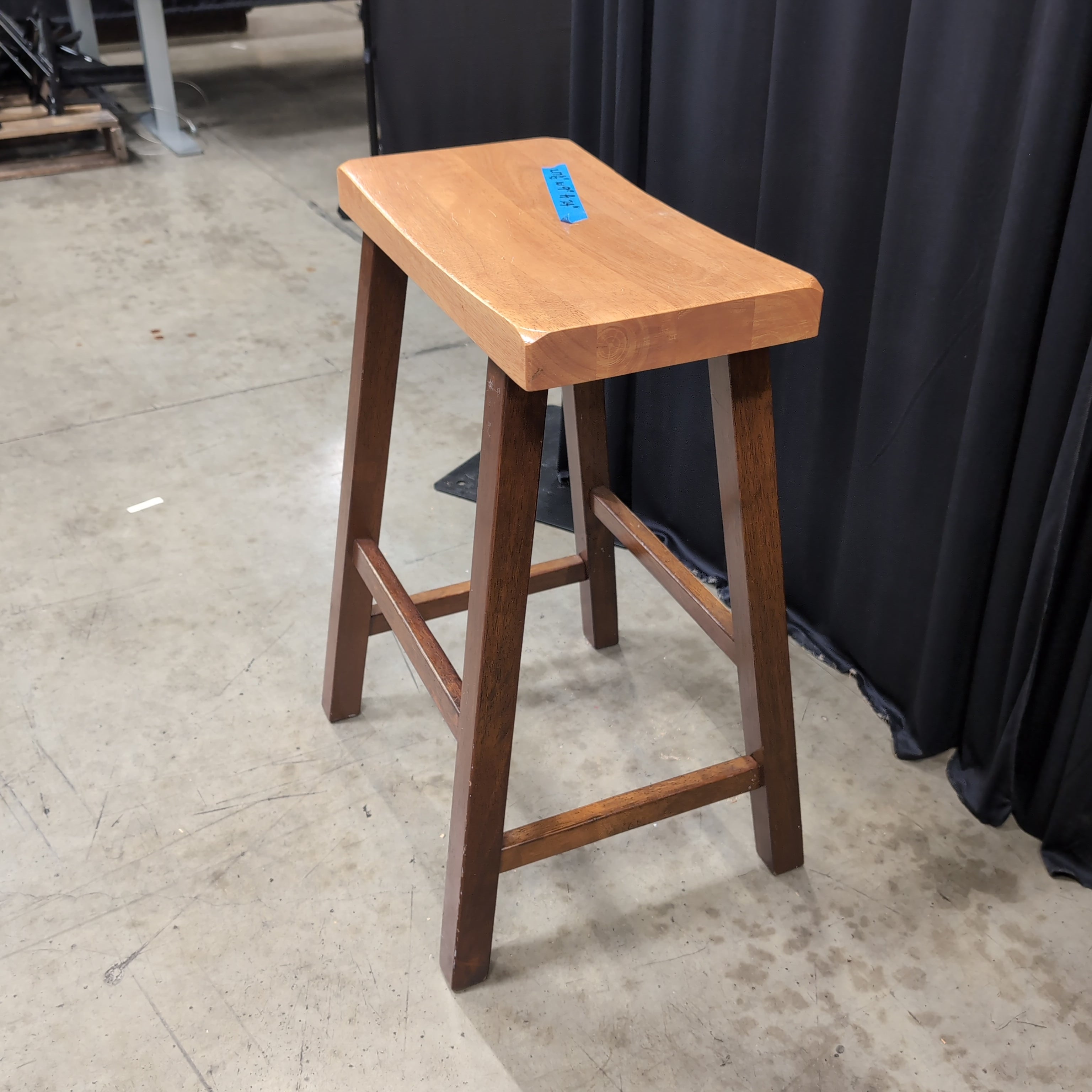 Two-Tone Wood Kitchen Stool