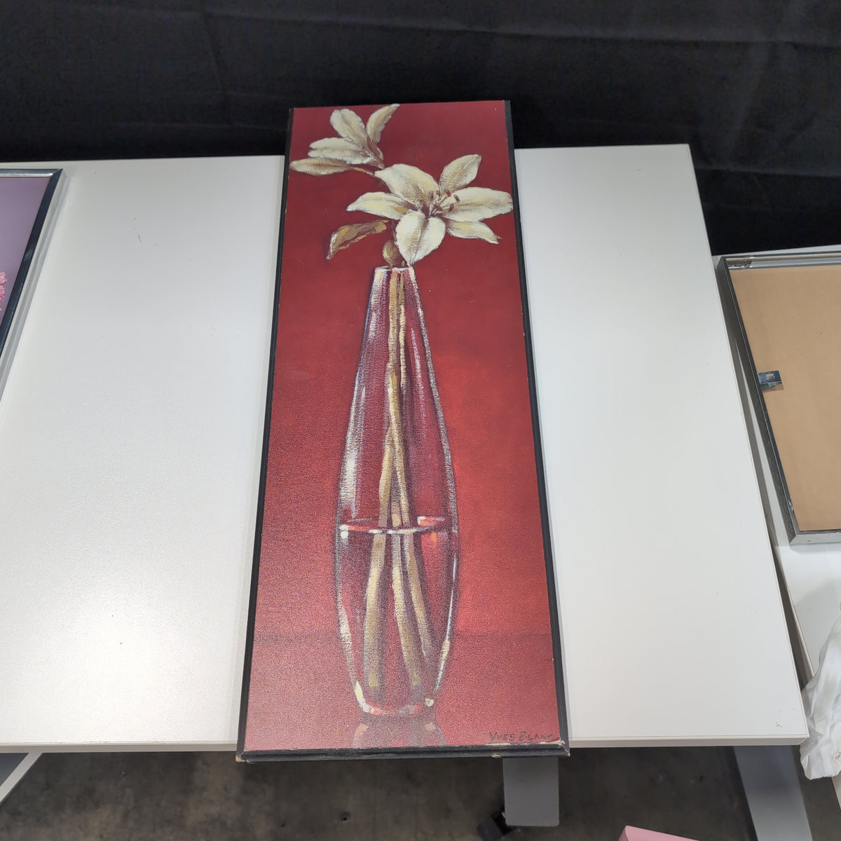 VUES BLANC Red Floral Canvas Art