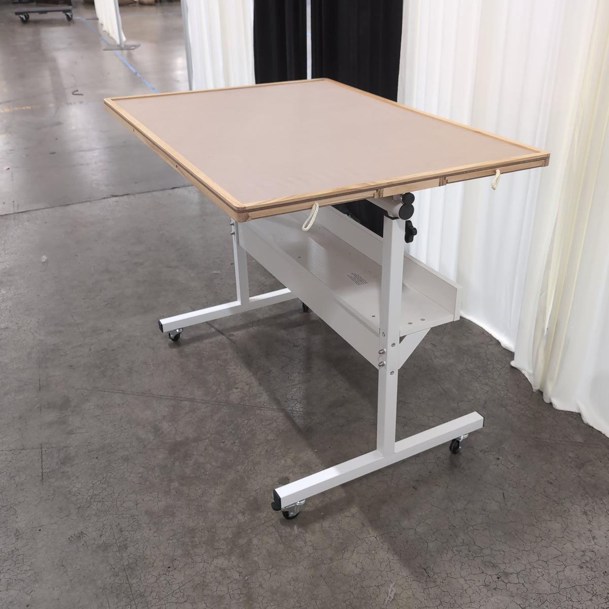 Mobile Wood Frame Whiteboard with Casters