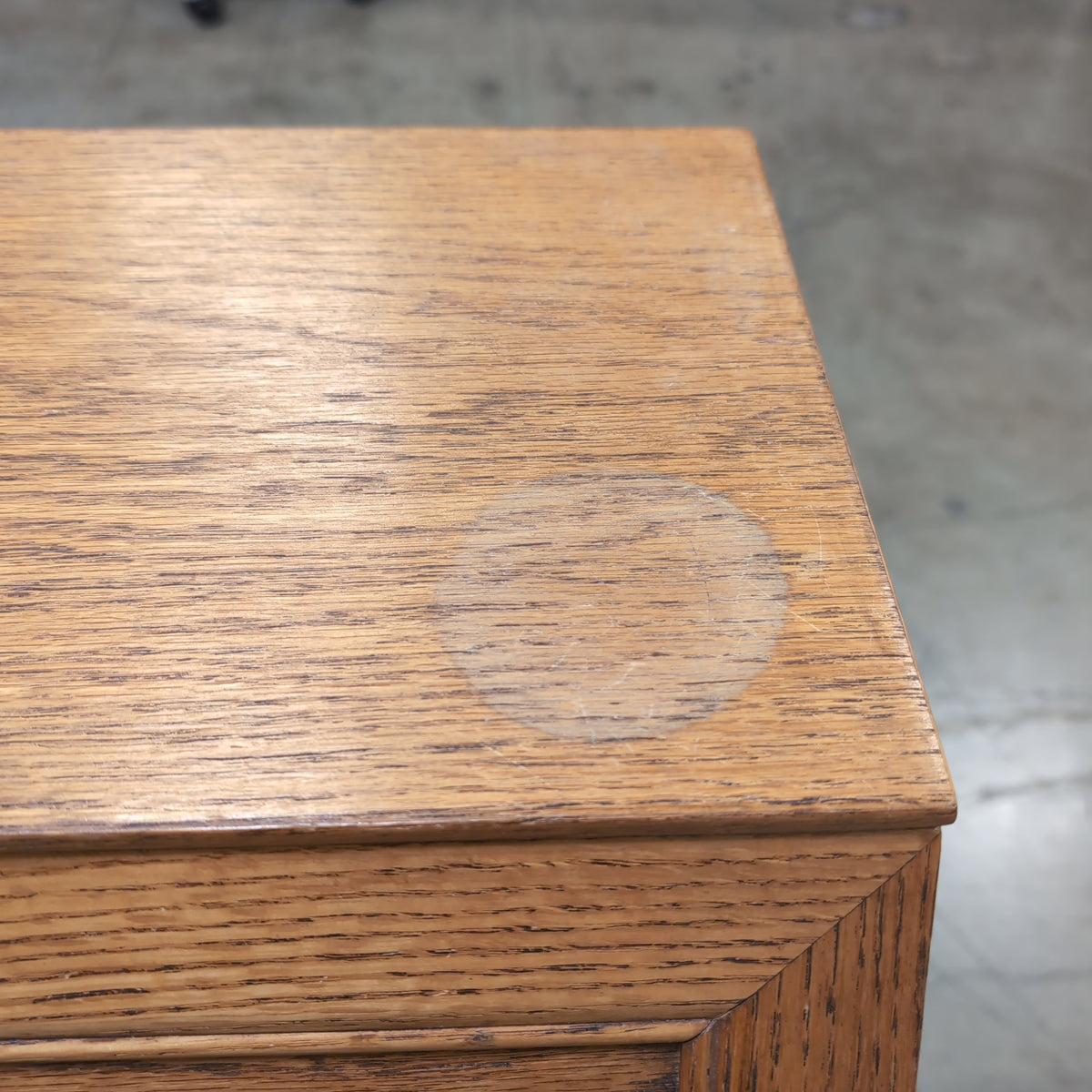 Traditional Oak Drop-Front Desk with Brass Hardware