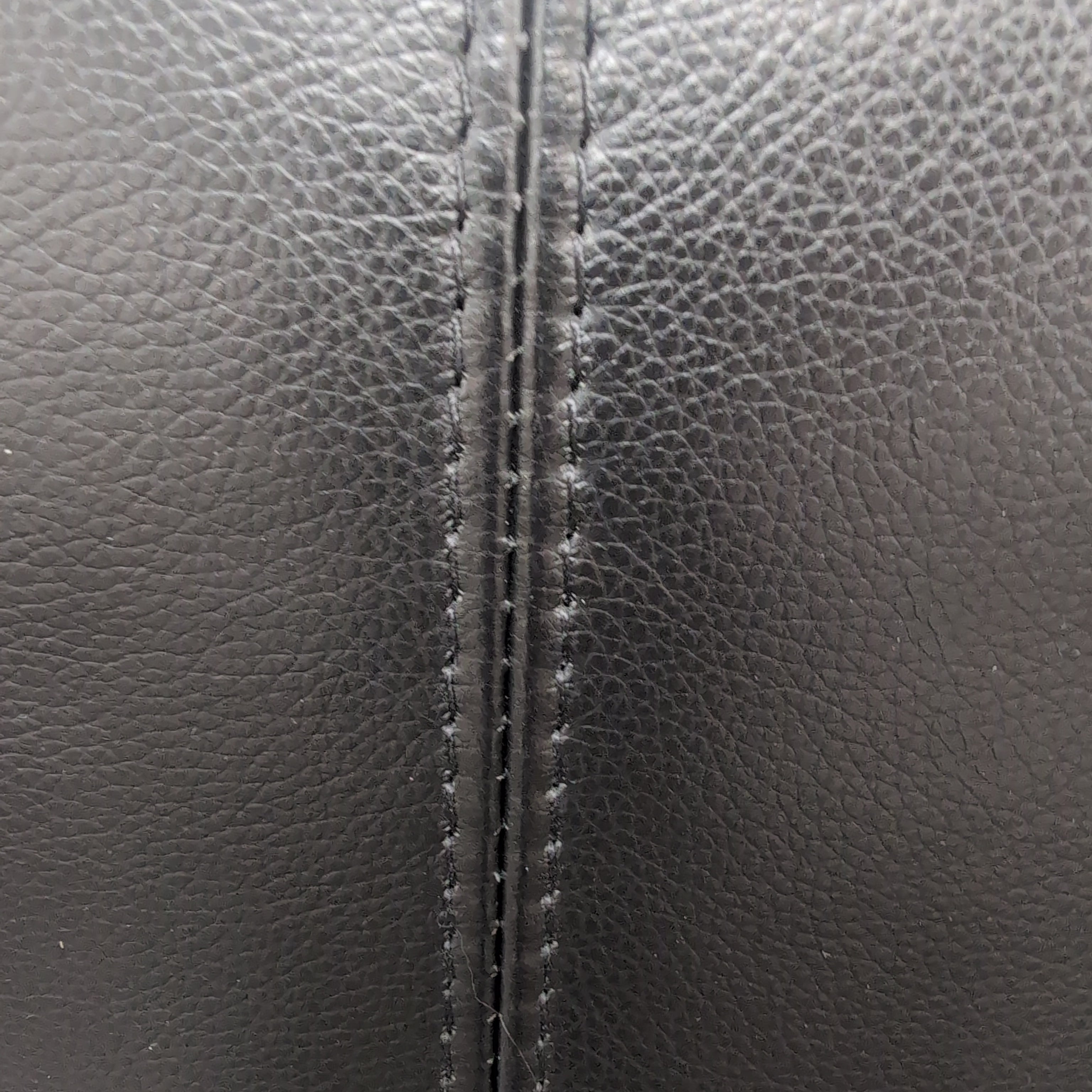 Modern Black Faux Leather Couch with Square Arms
