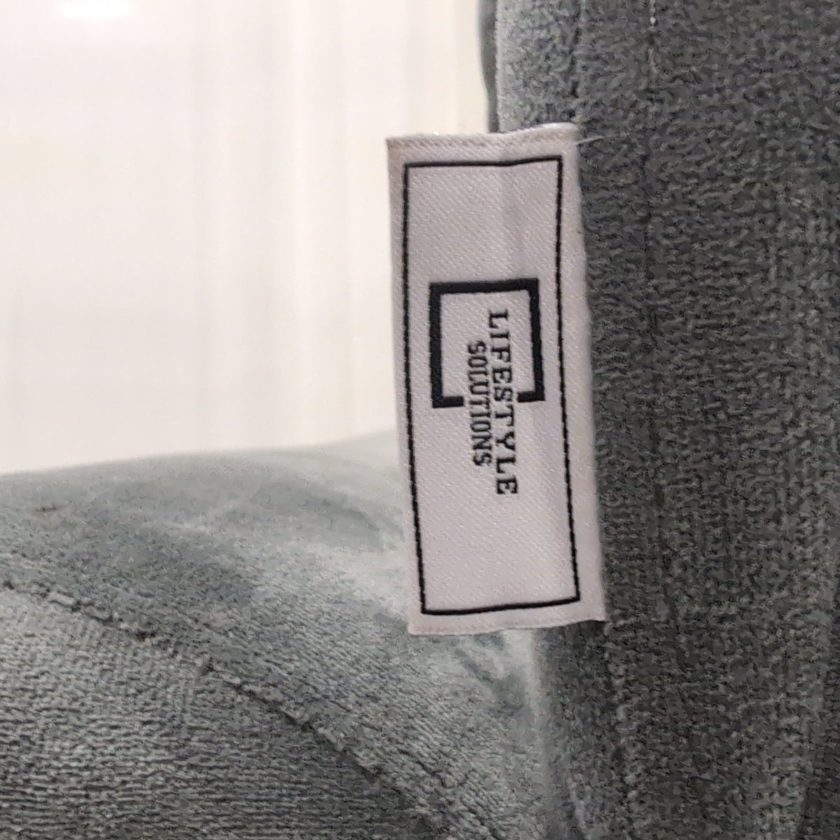 Grey Fabric Rolled Arm Couch