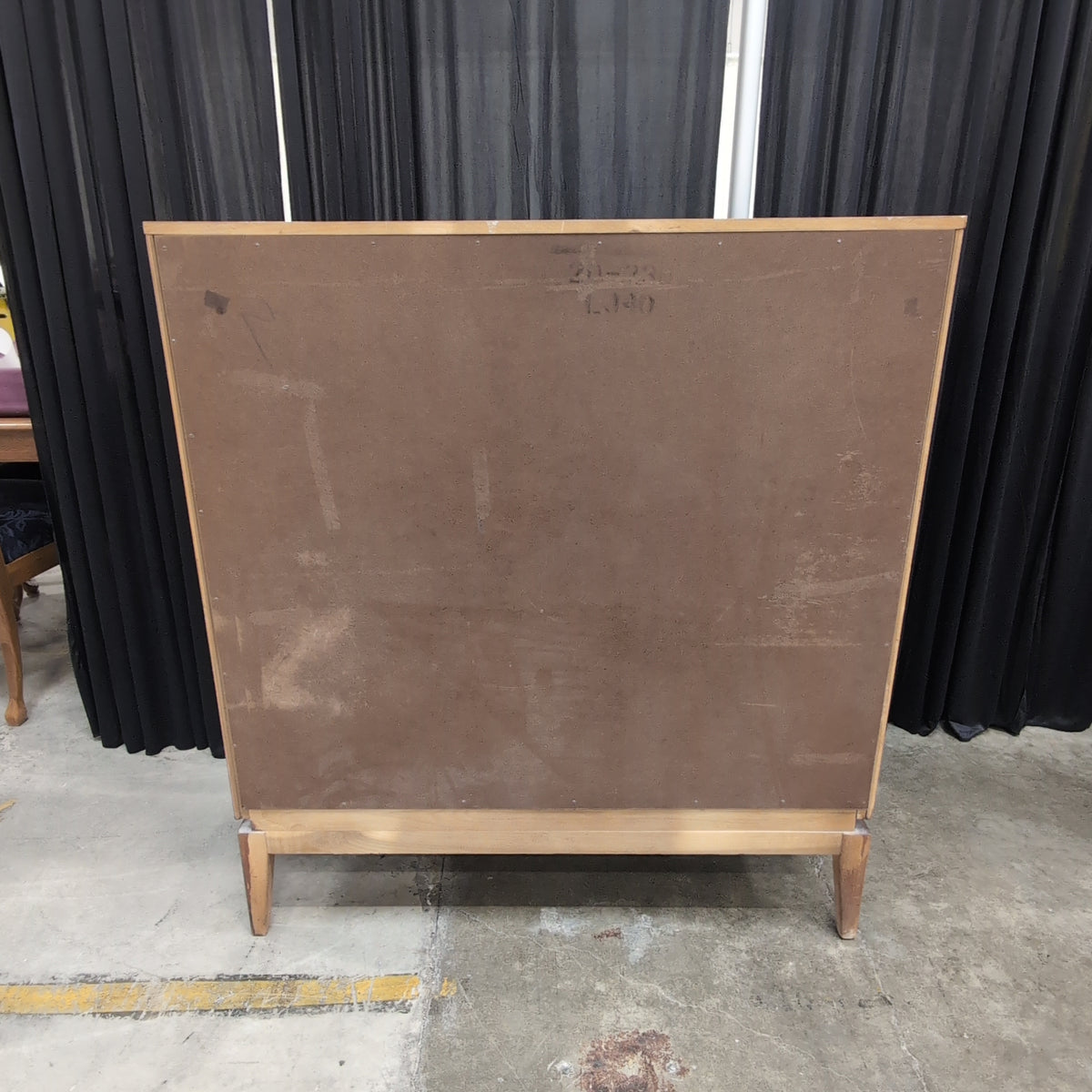 Walnut-Tone Mid-Century Modern Dresser with Recessed Pulls